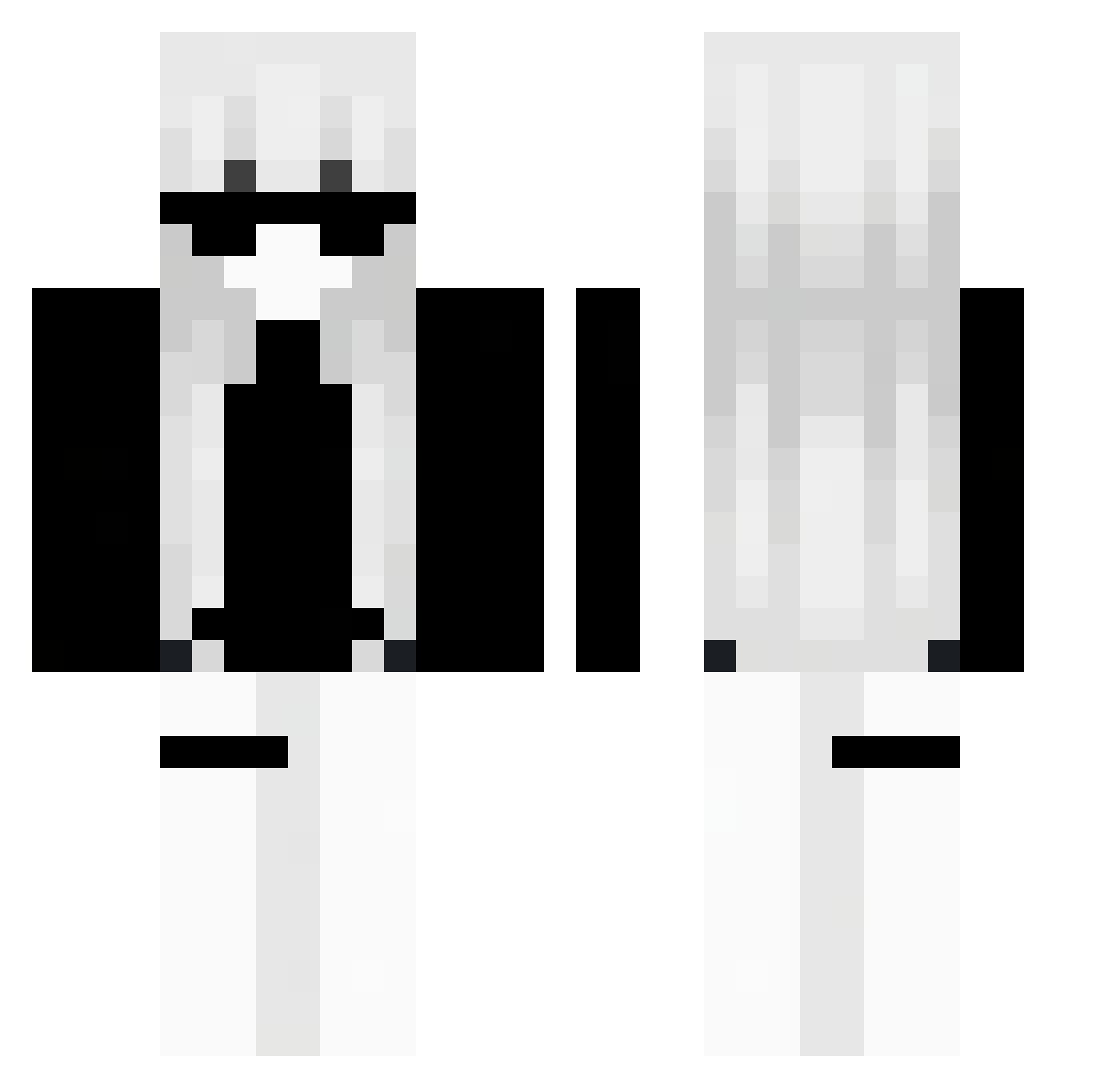 arthxw Minecraft skin, front and back view