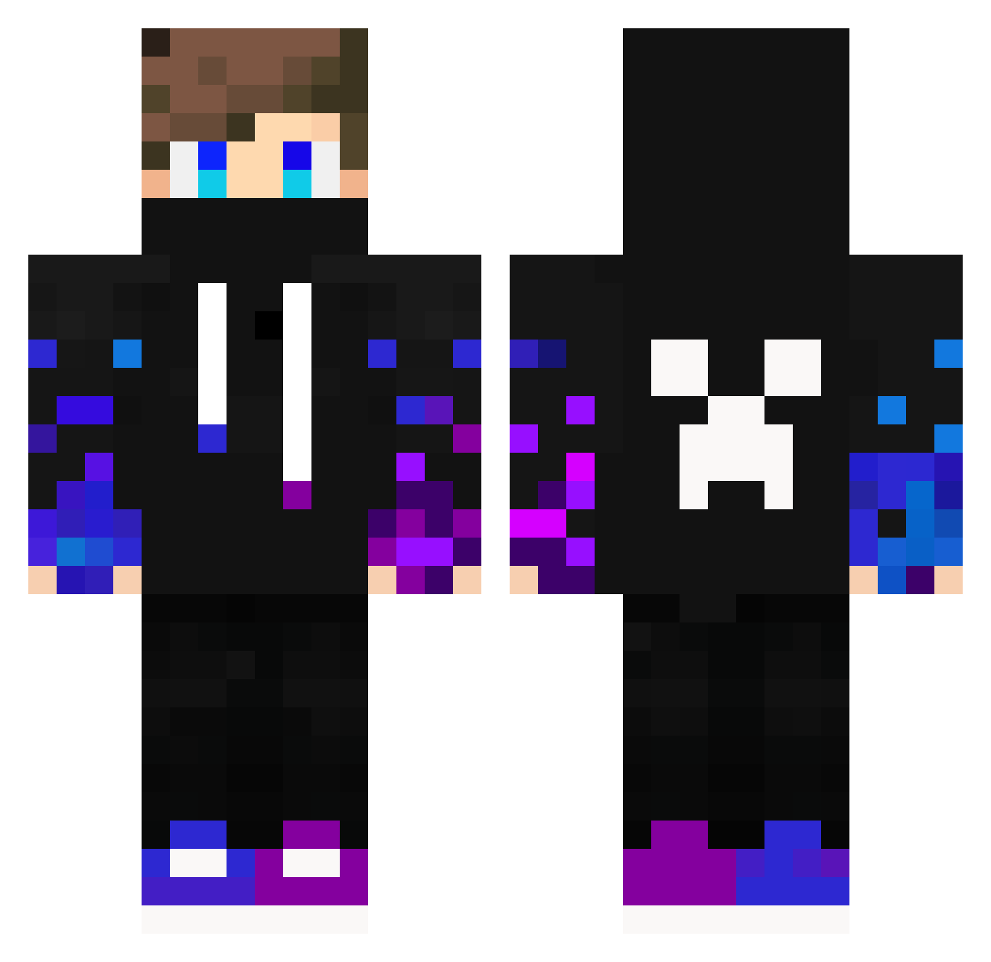 WenXdBR Minecraft skin, front and back view