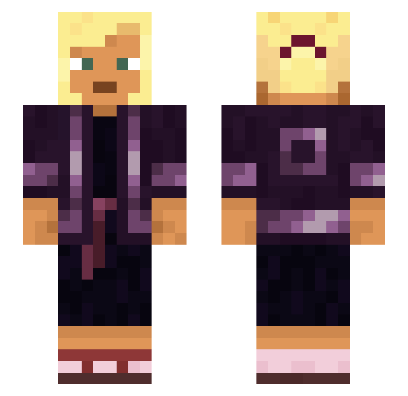 Alexandrina Minecraft skin, front and back view