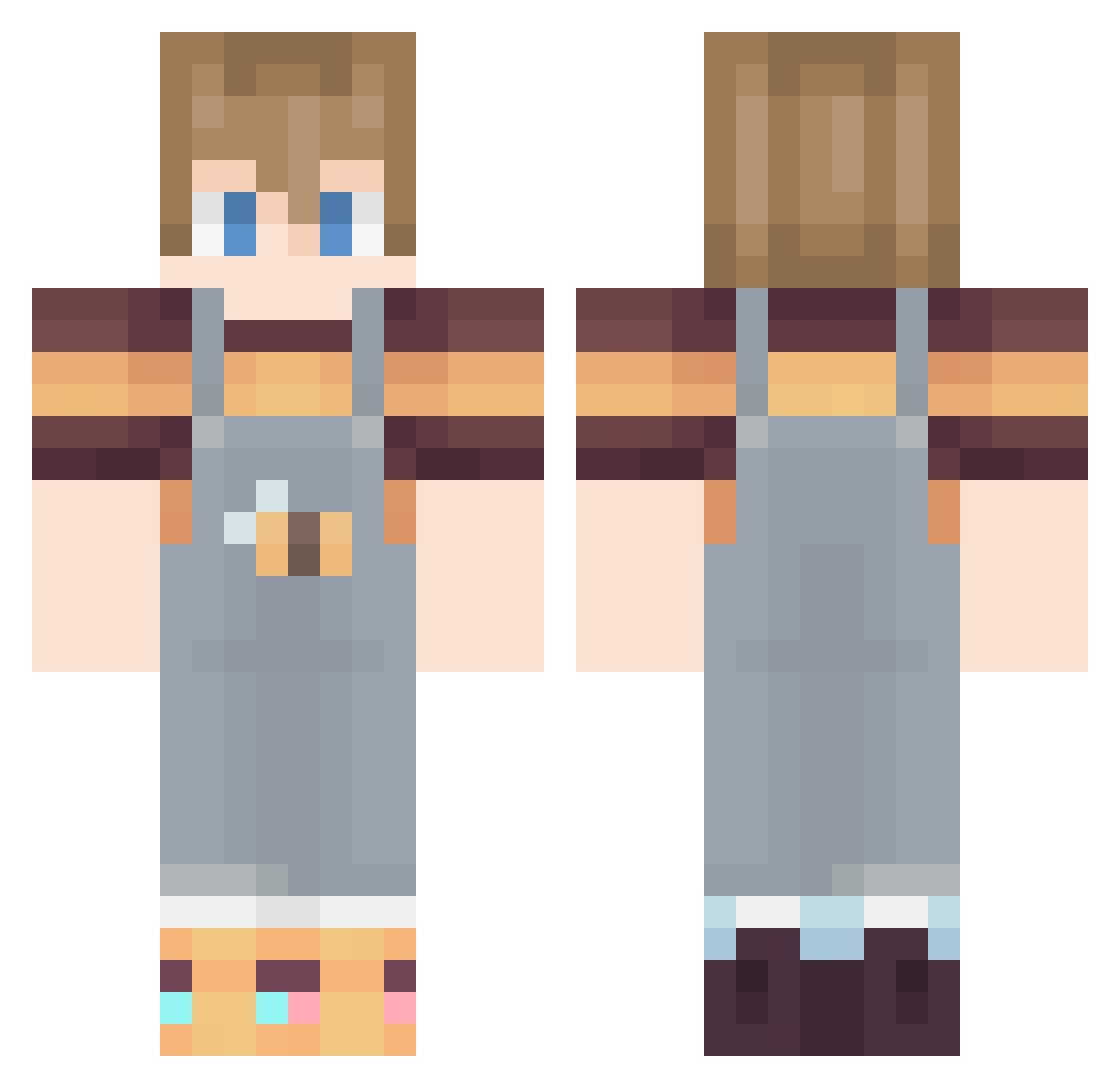 Dre Minecraft skin, front and back view