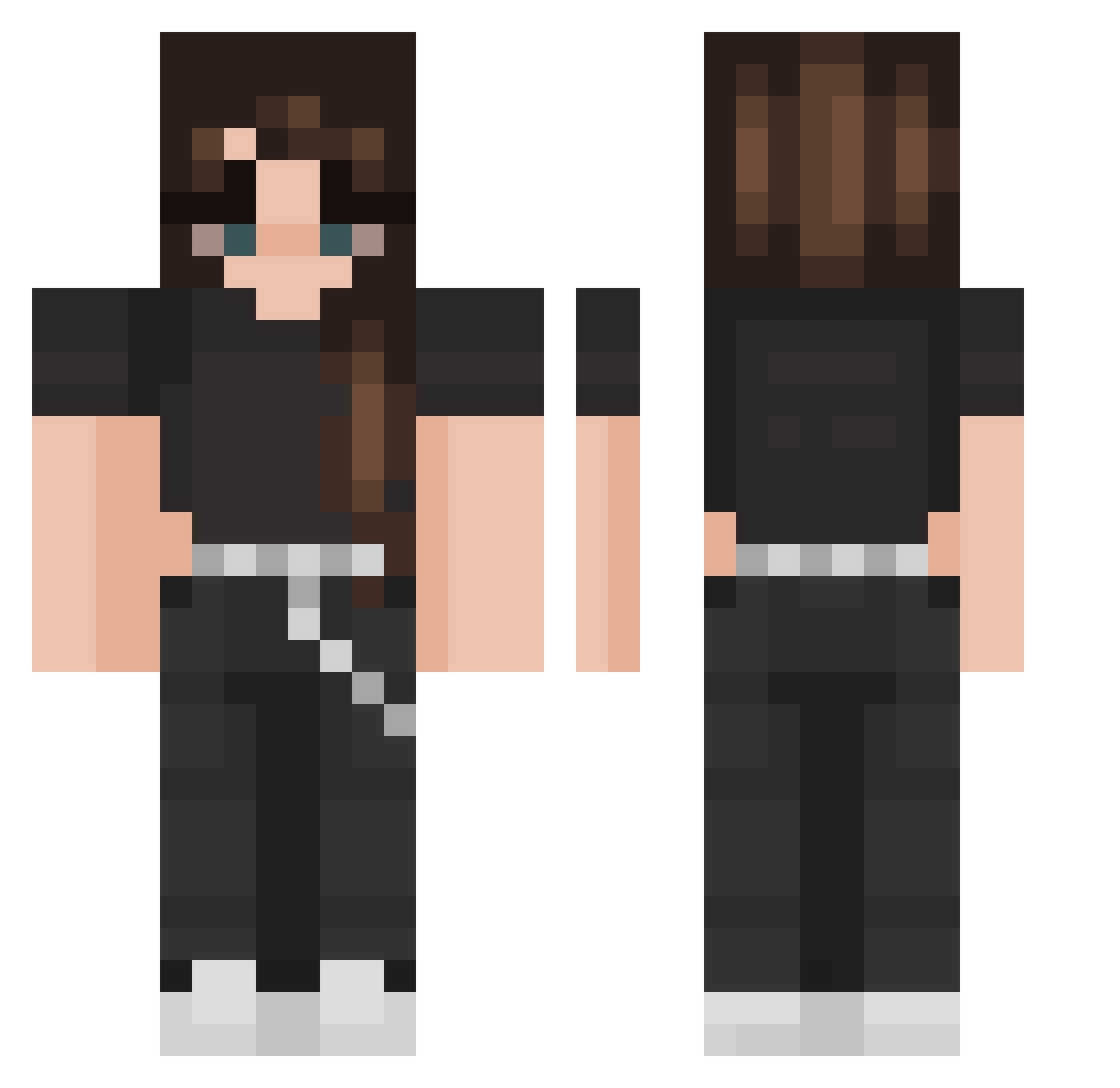 Kylo_Ren22 Minecraft skin, front and back view
