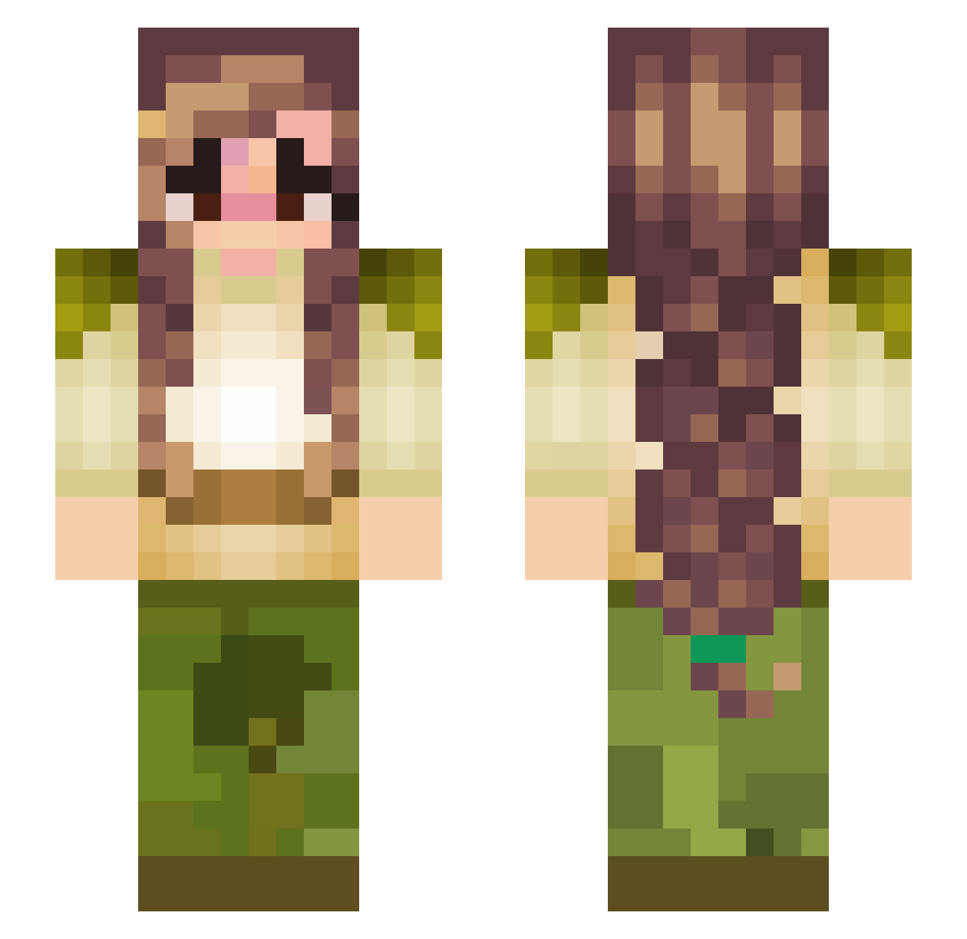 pedroporkpay Minecraft skin, front and back view