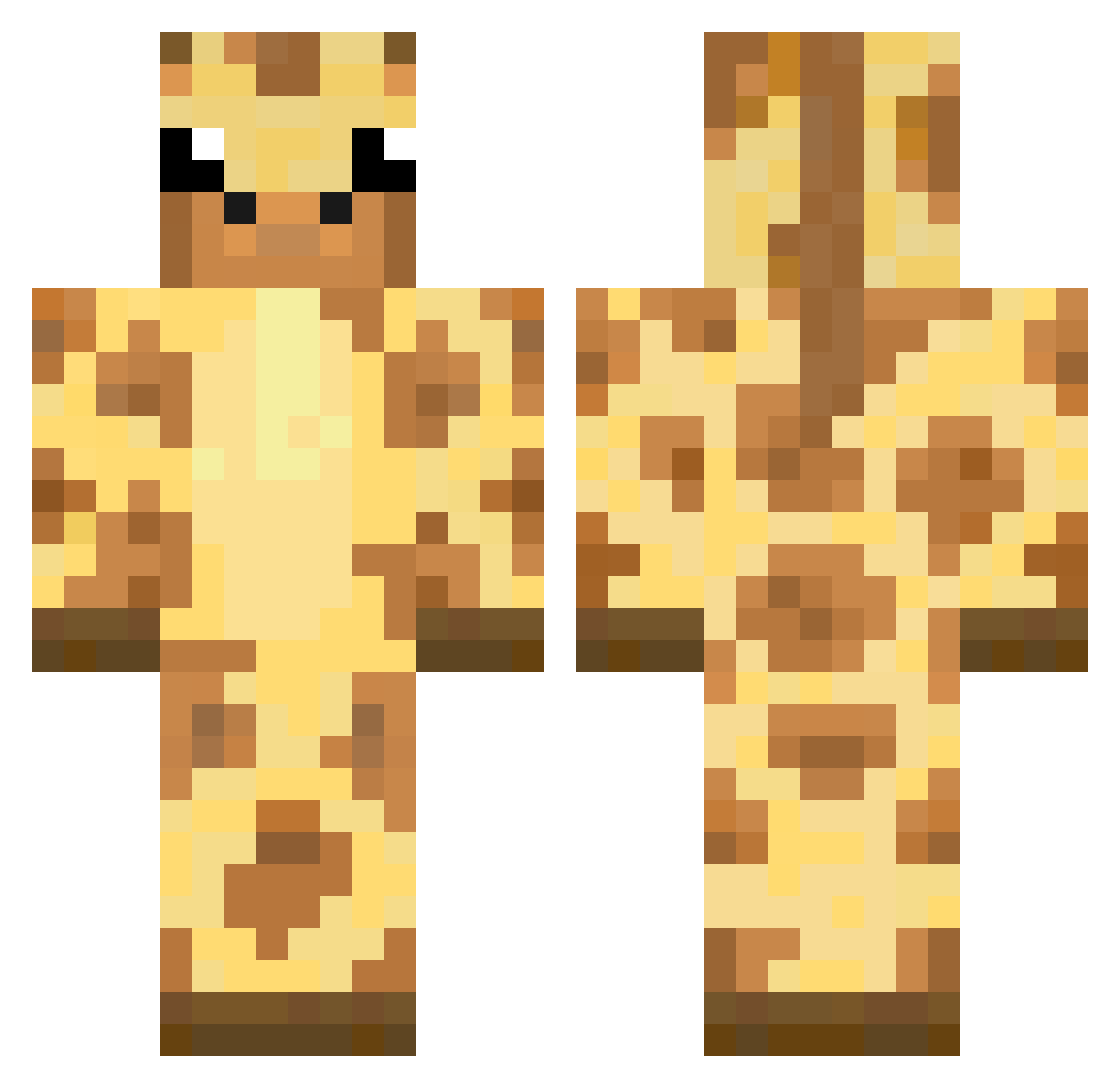 _Fundog_ Minecraft skin, front and back view