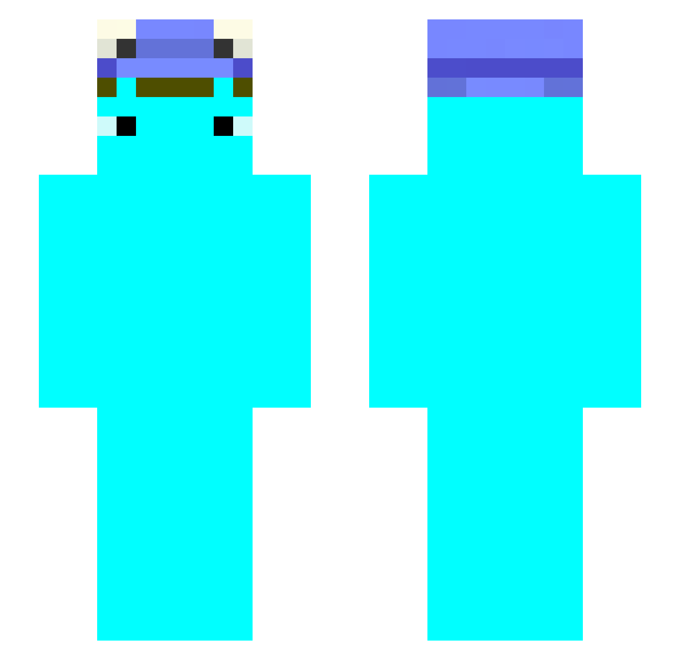 Zayne1118 Minecraft skin, front and back view