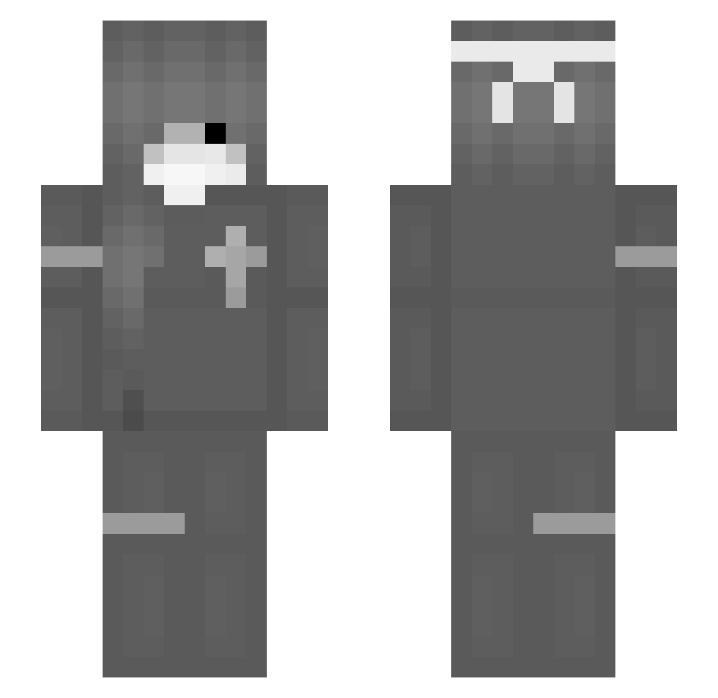 Shadow_N01 Minecraft skin, front and back view