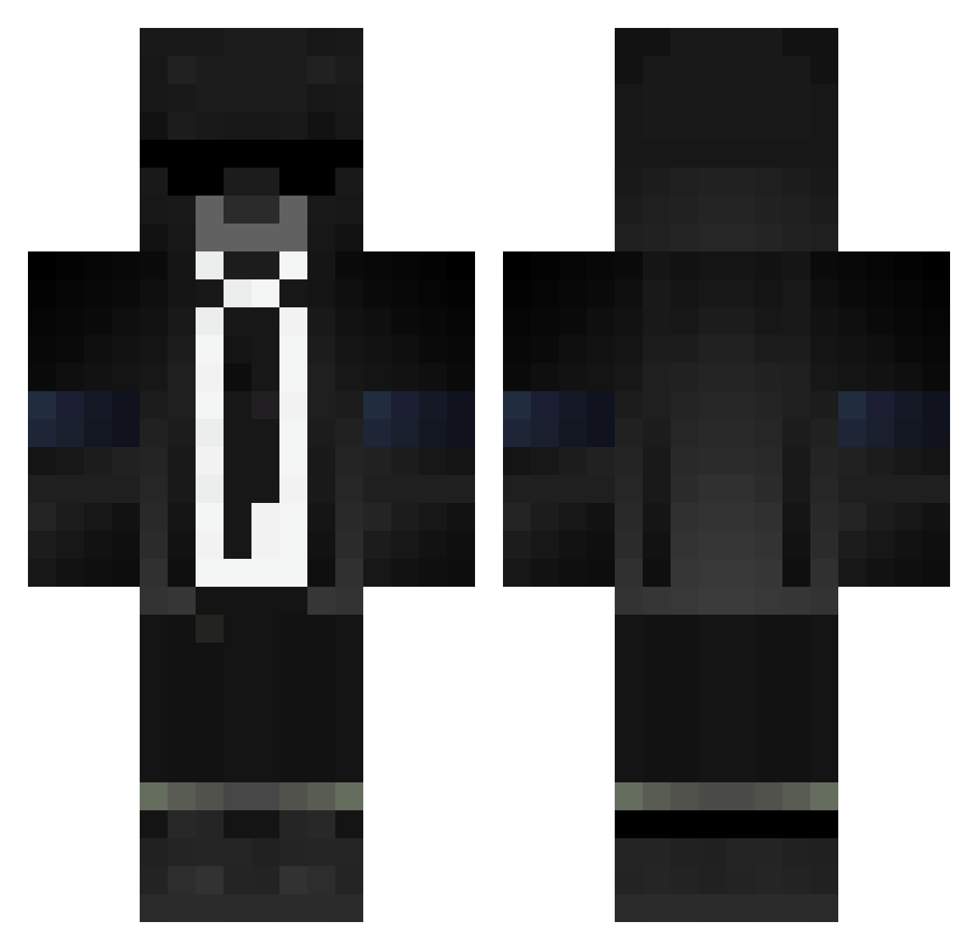 Y0L0crafter Minecraft skin, front and back view