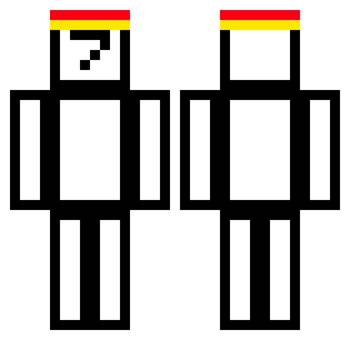 KenanVsKel Minecraft skin, front and back view