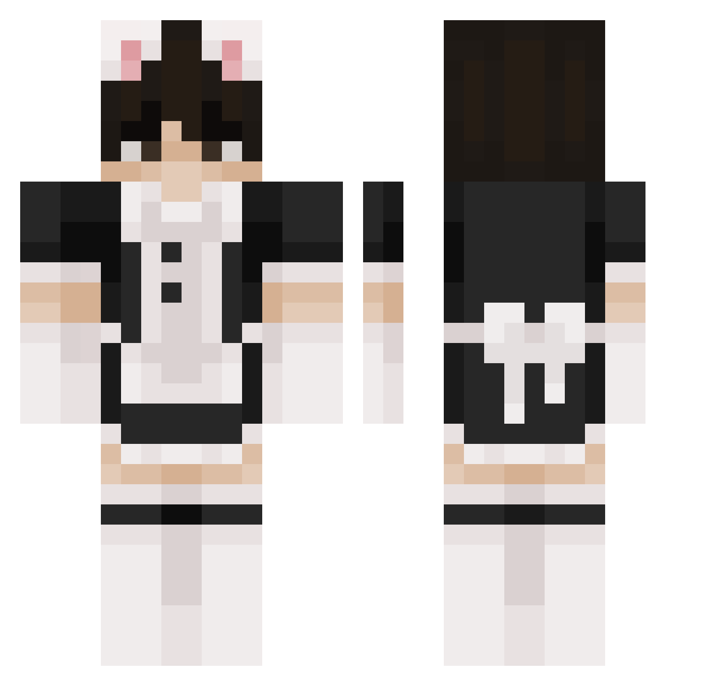 SavedKnight8260 Minecraft skin, front and back view