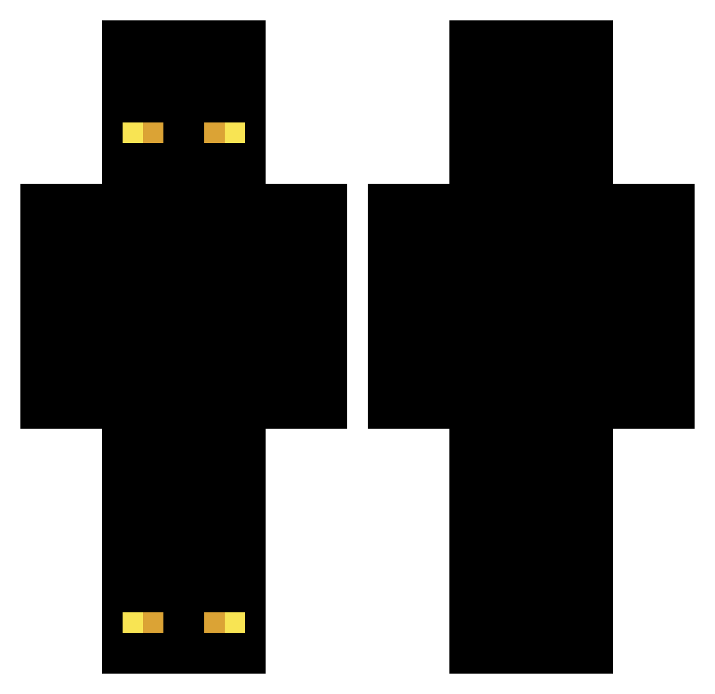 zInfiziertes Minecraft skin, front and back view