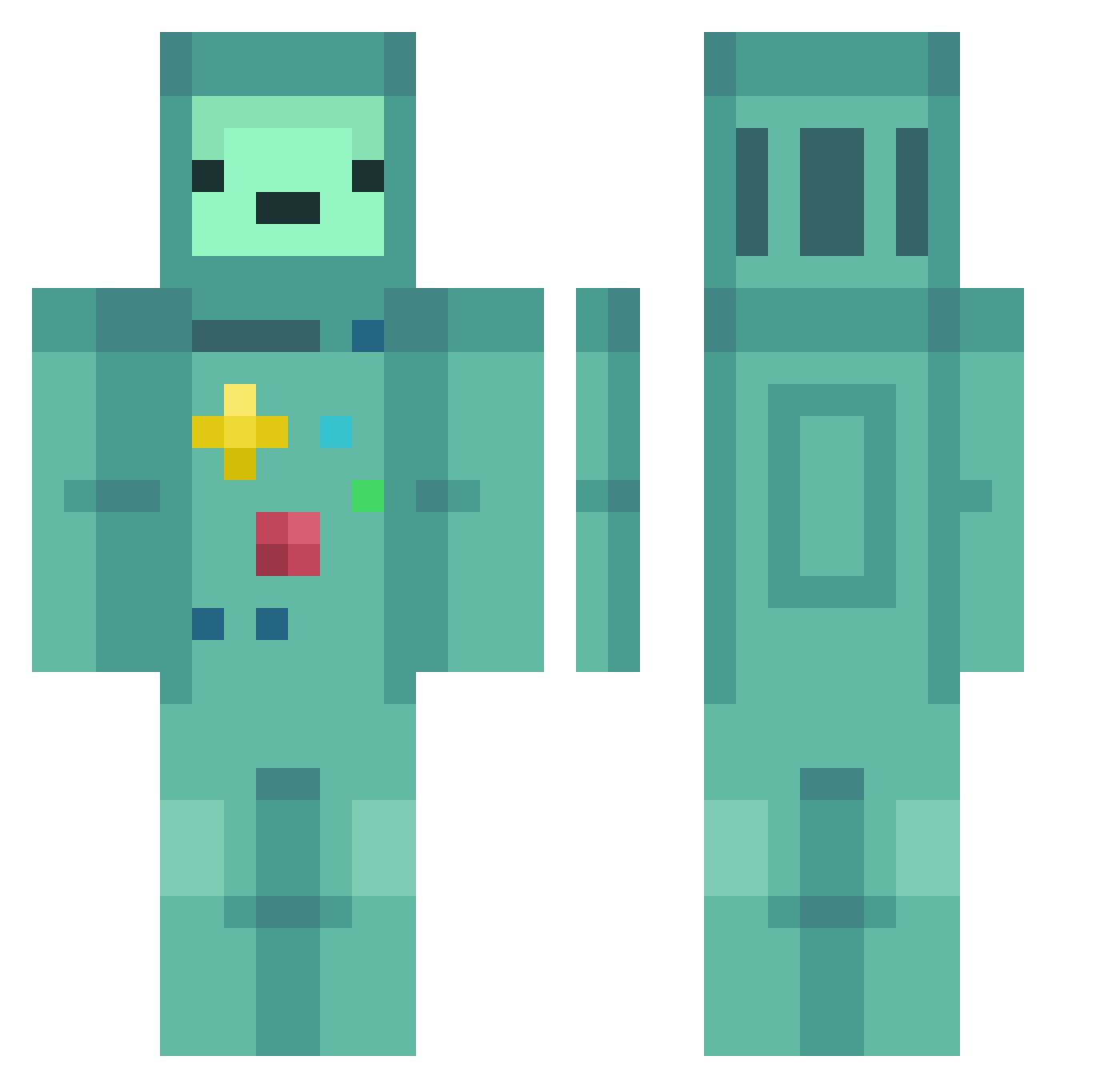MageKroeten Minecraft skin, front and back view