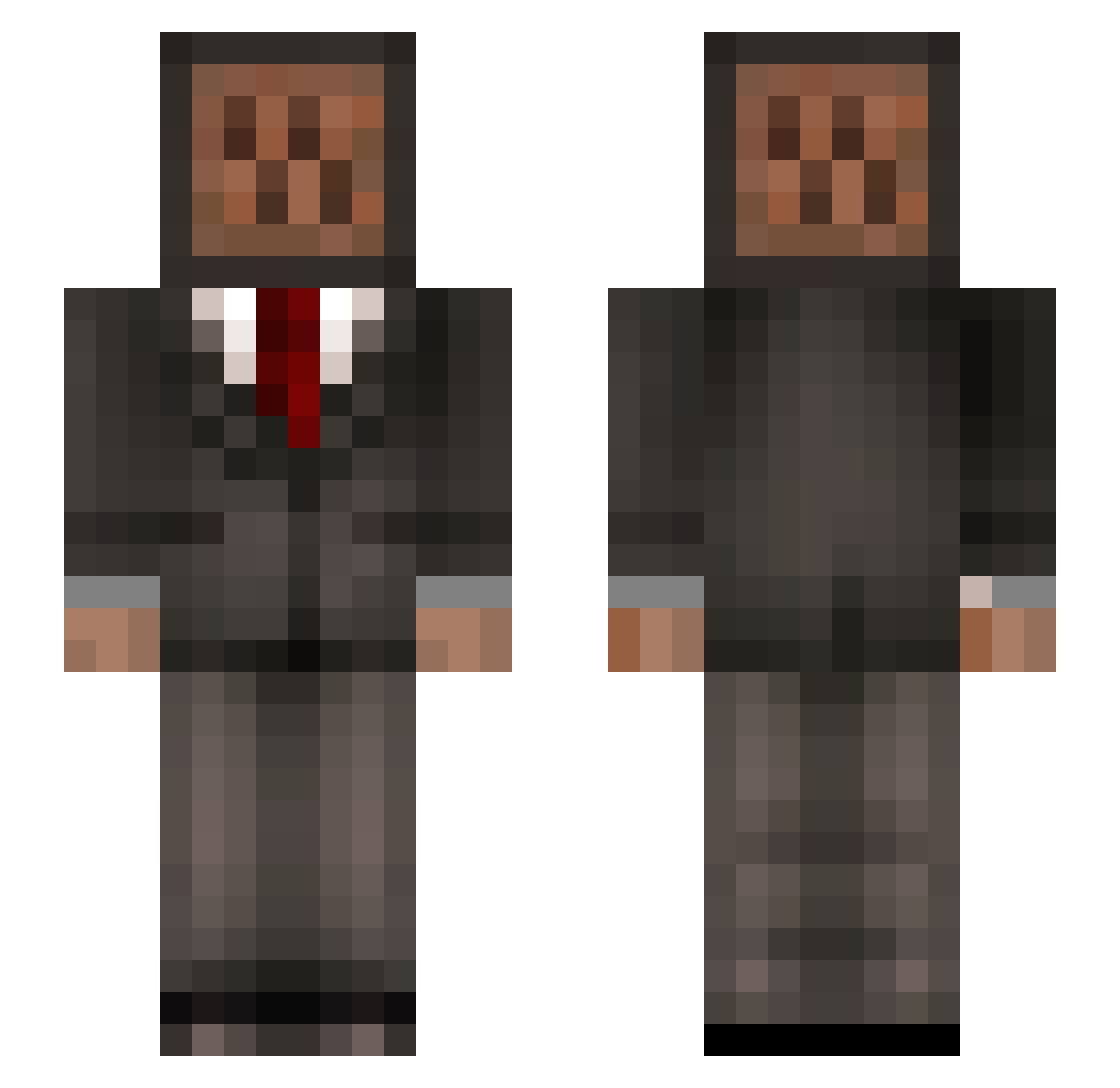 Pxycho_ Minecraft skin, front and back view