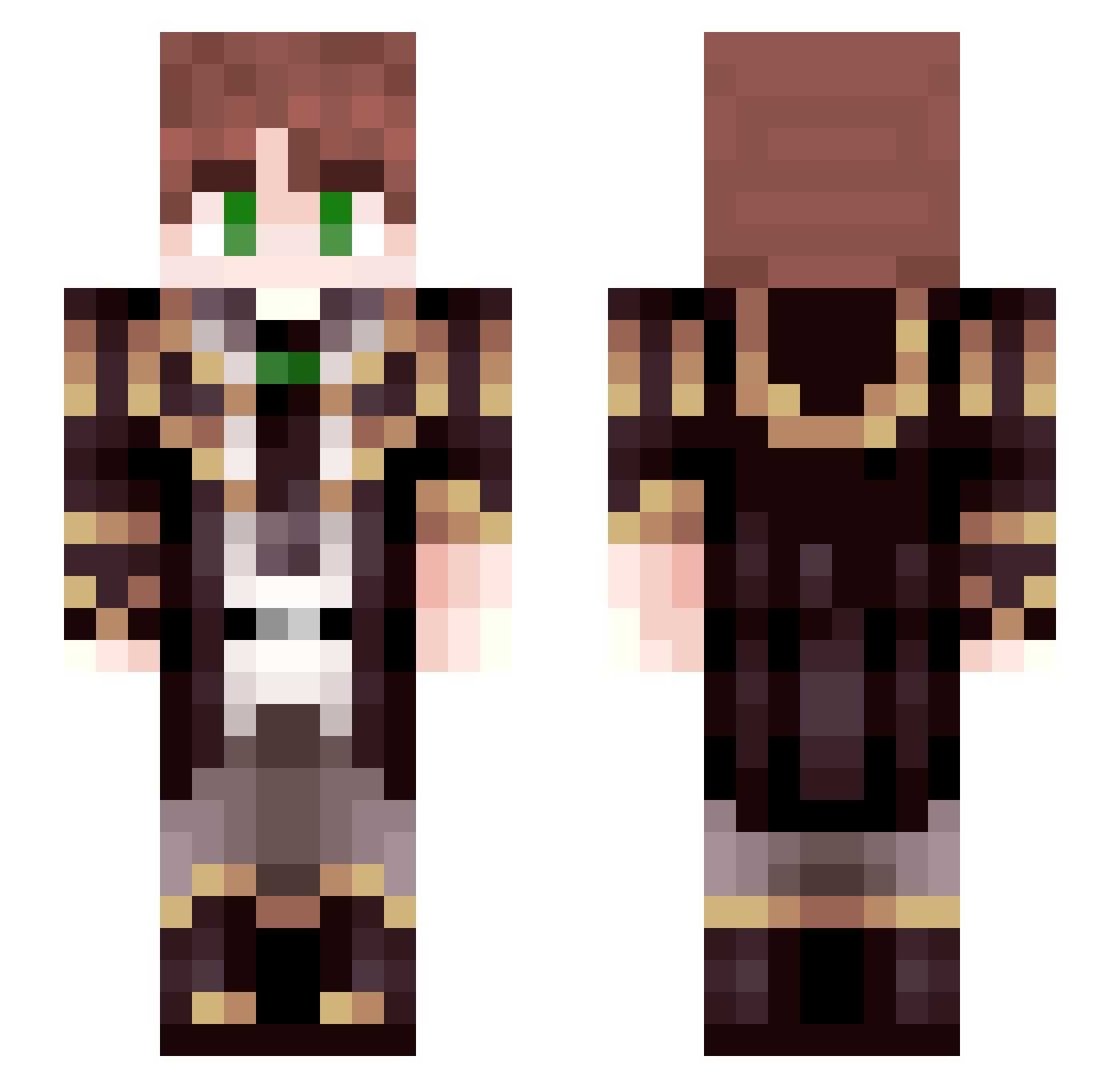 Trumaniac Minecraft skin, front and back view