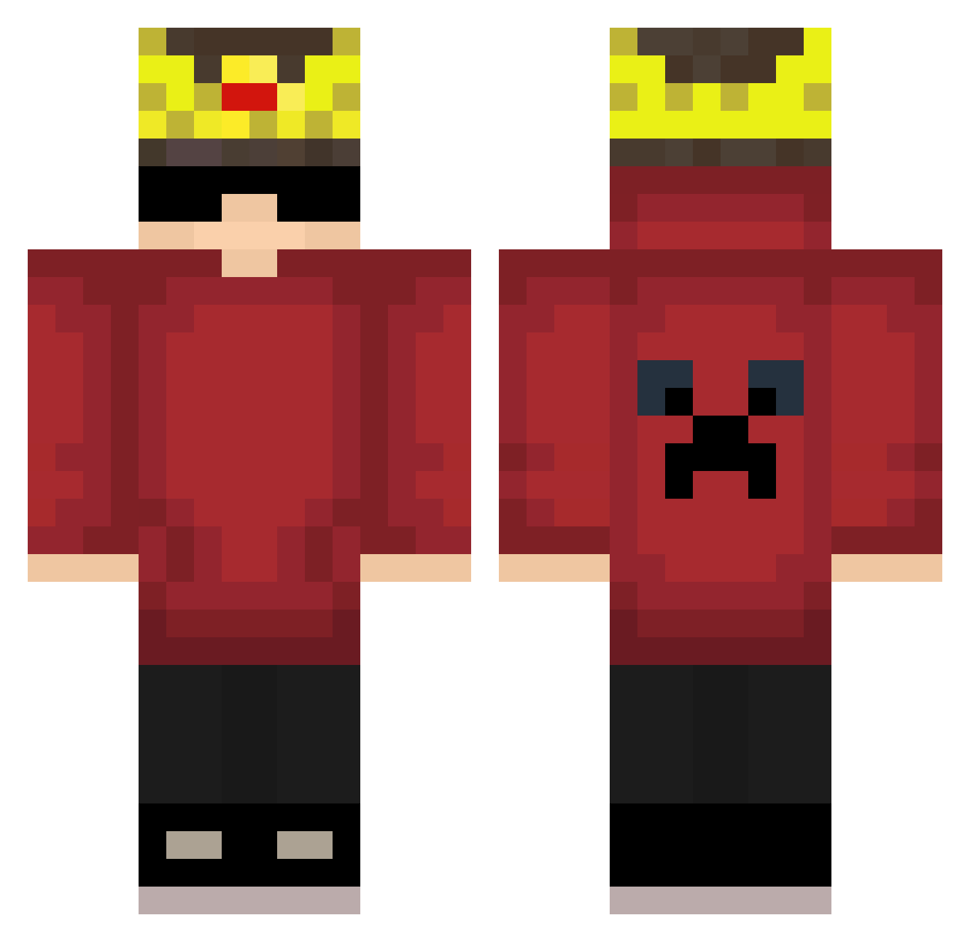 DevilishCookie_ Minecraft skin, front and back view