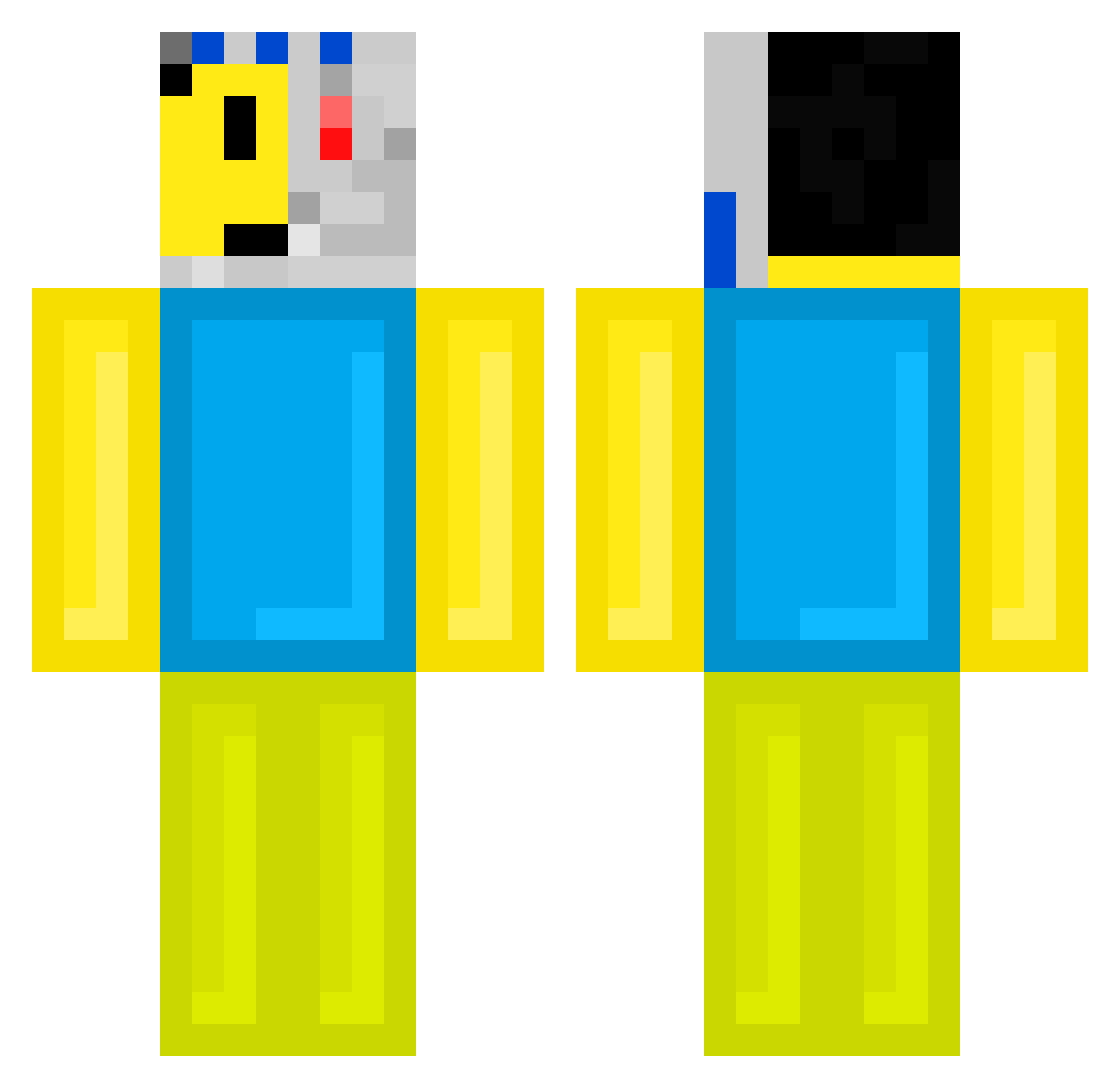 Atomic552 Minecraft skin, front and back view