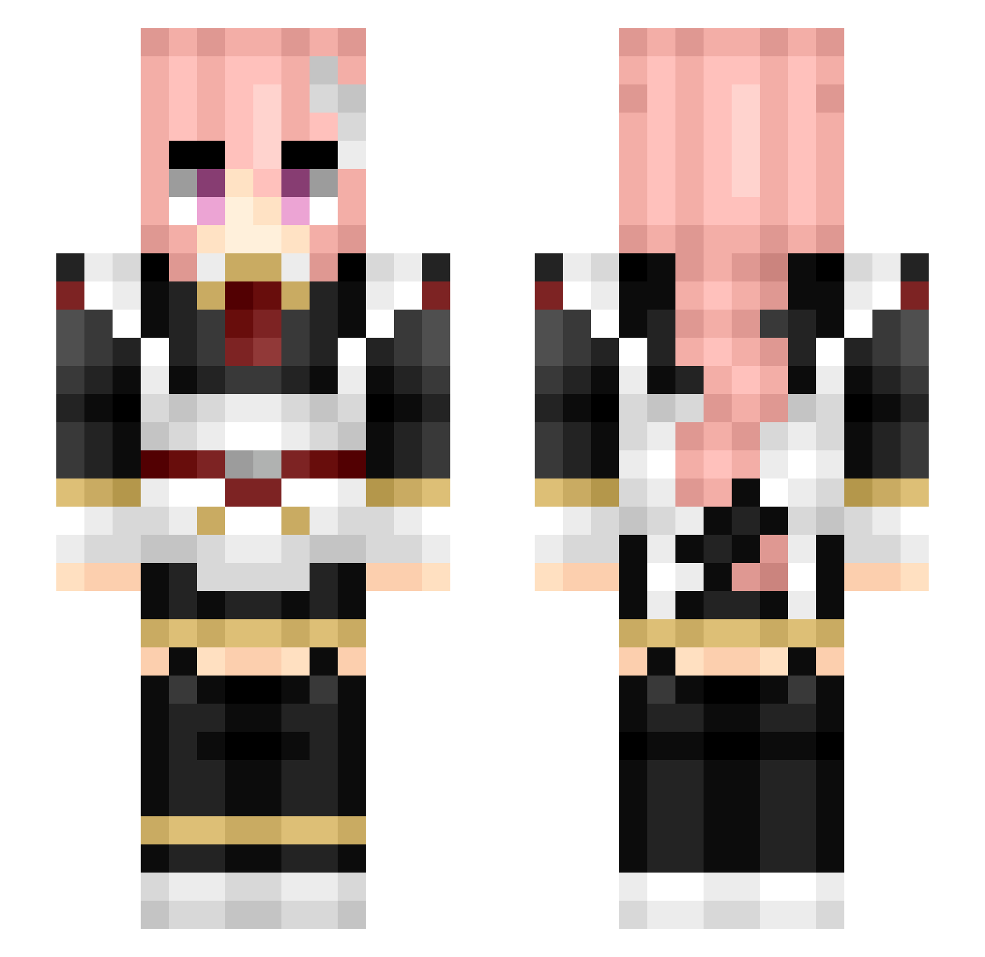 lVlEMORlES Minecraft skin, front and back view