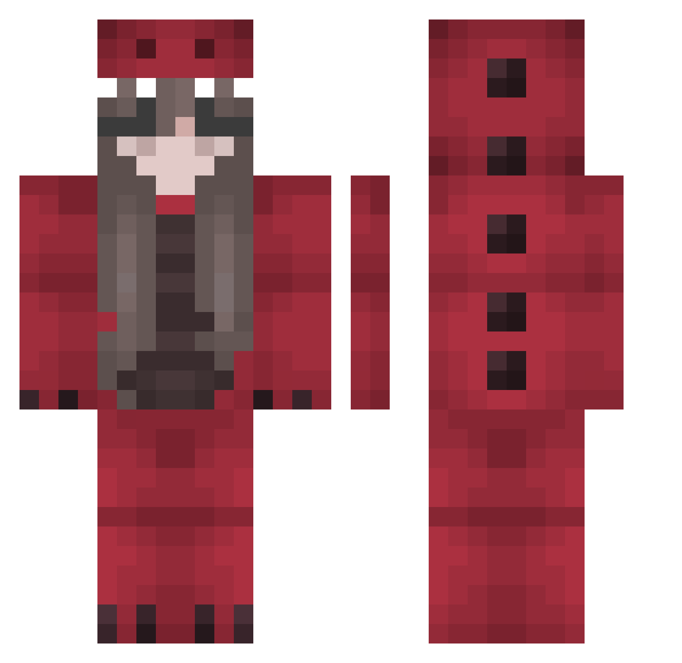 SuperCreepy_14 Minecraft skin, front and back view