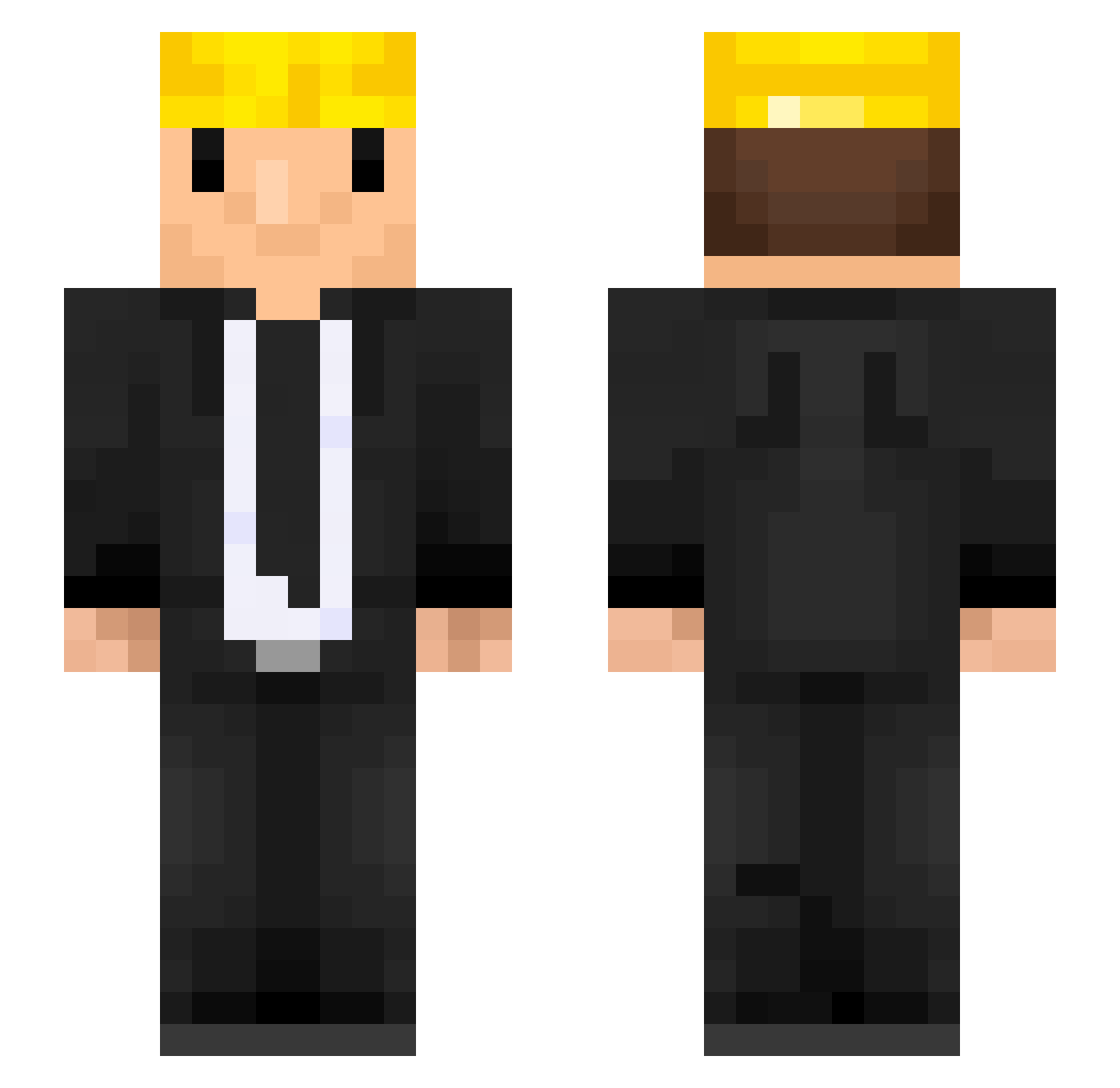 JayMan104 Minecraft skin, front and back view