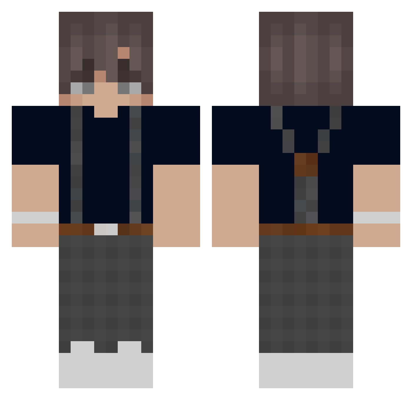 Rankuf Minecraft skin, front and back view