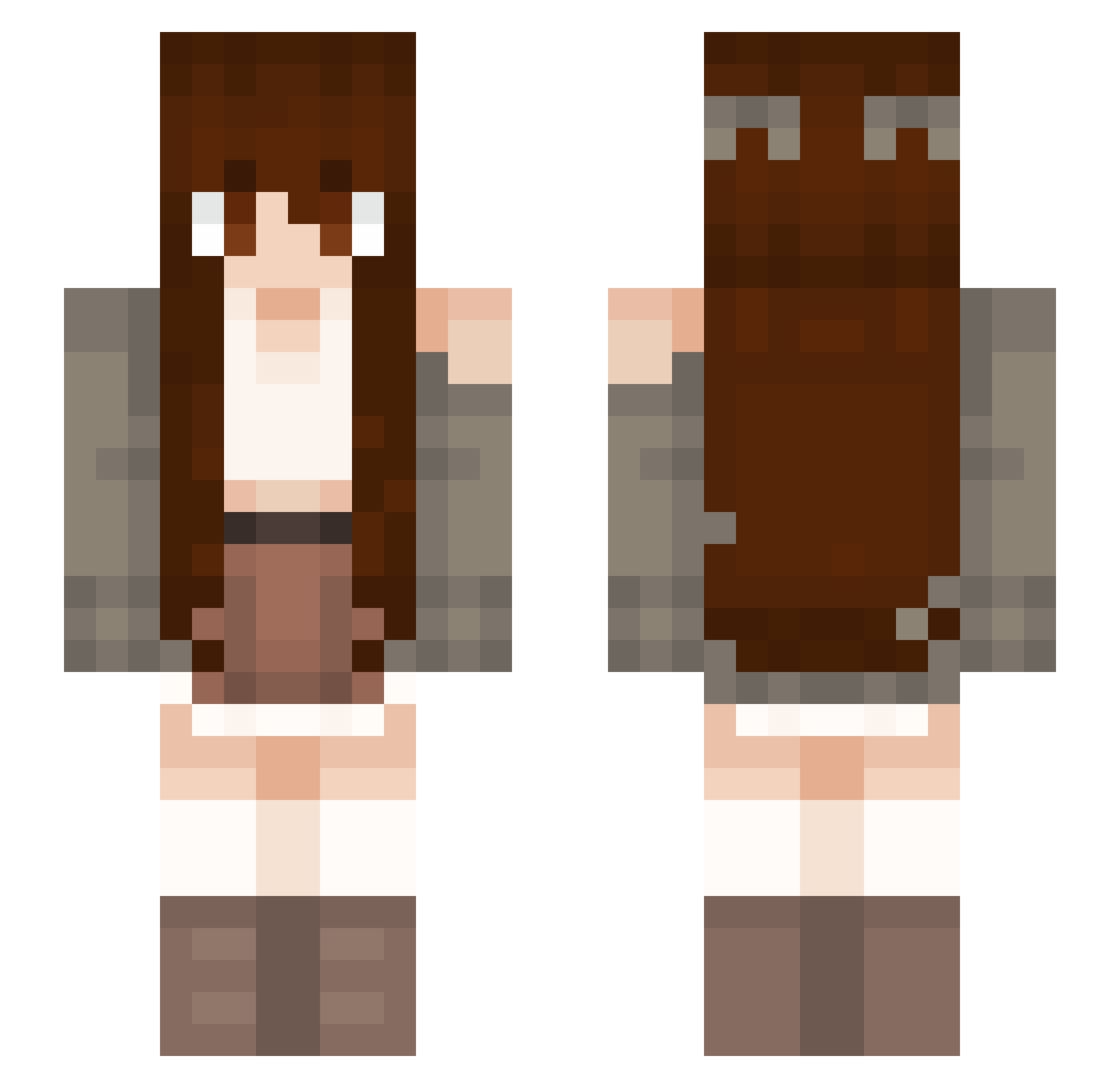 pompoms3000 Minecraft skin, front and back view