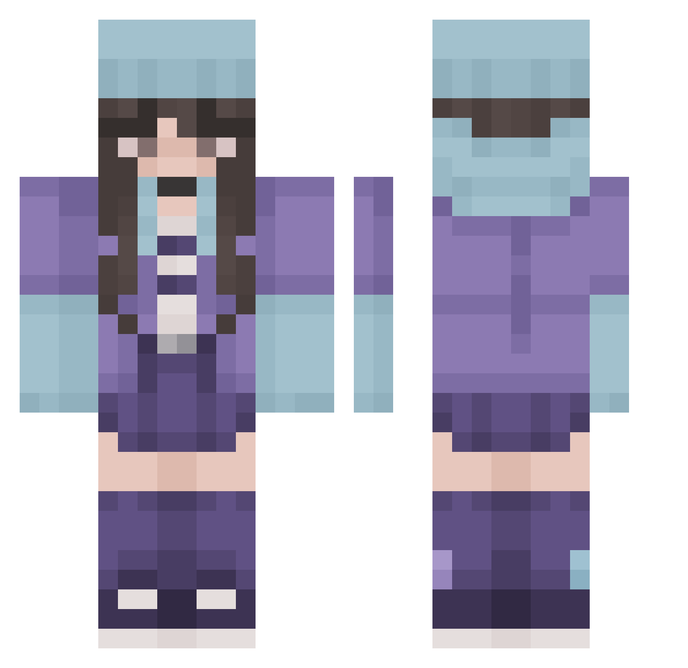 toreyeuh Minecraft skin, front and back view