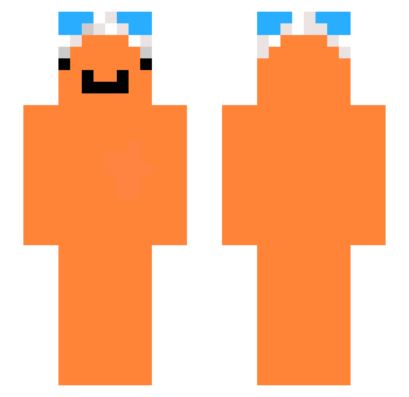zuzynek Minecraft skin, front and back view