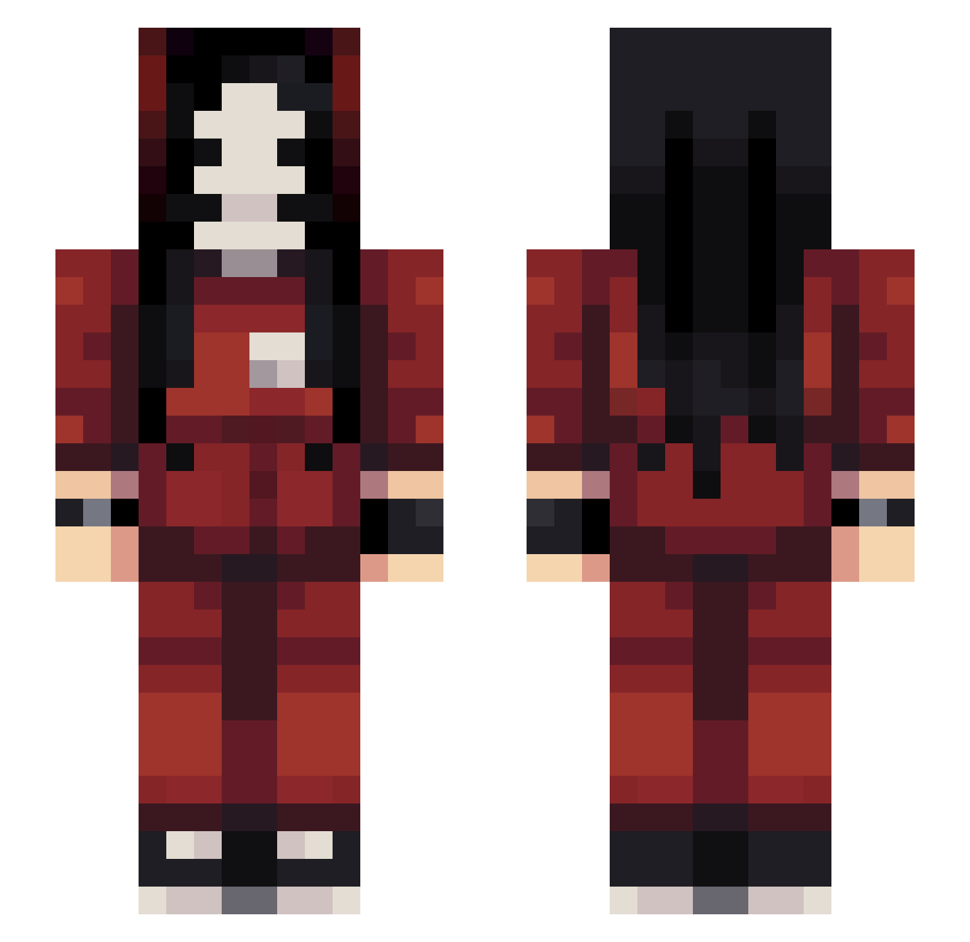 lion6827 Minecraft skin, front and back view