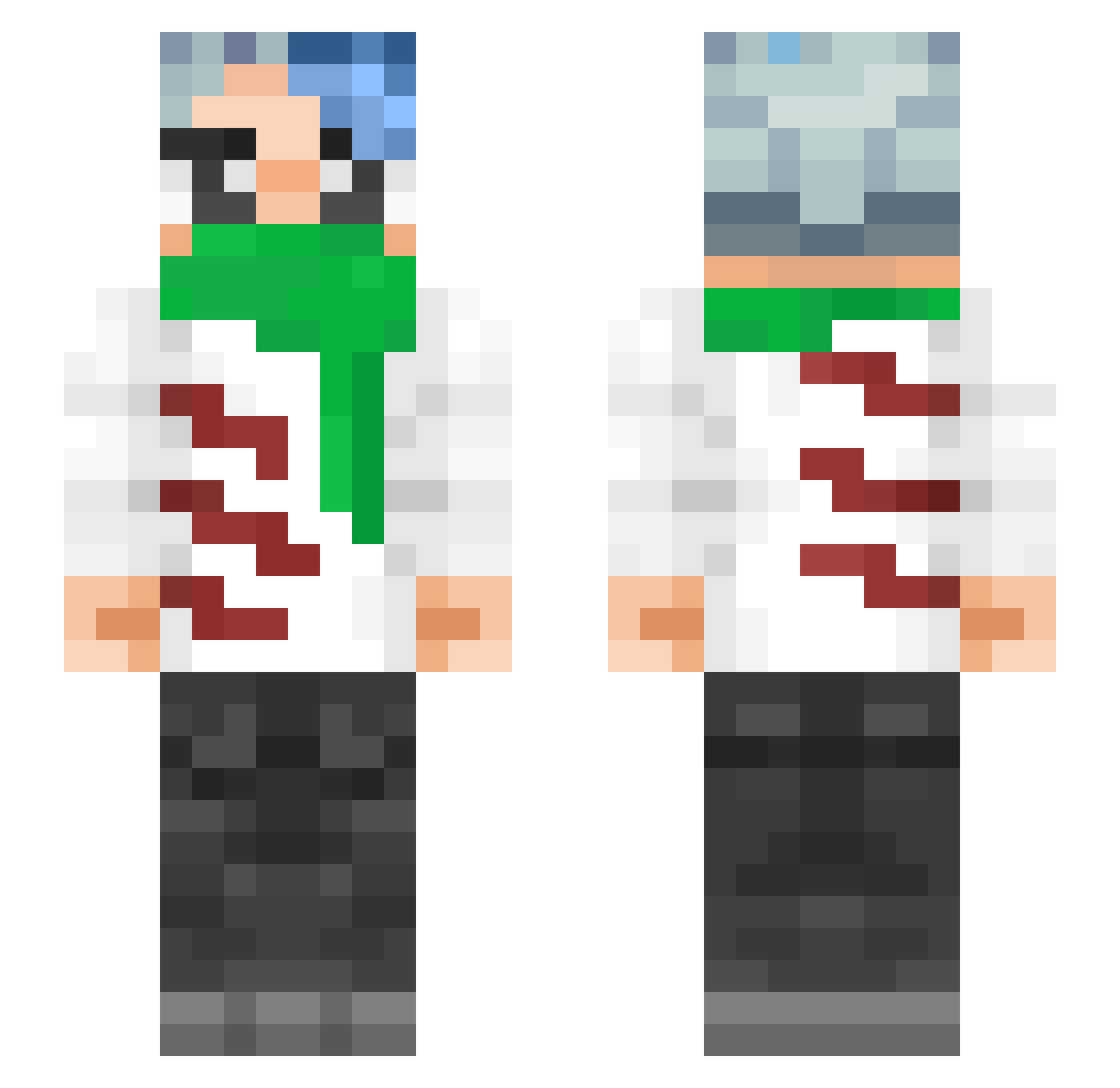 OlegBMW Minecraft skin, front and back view