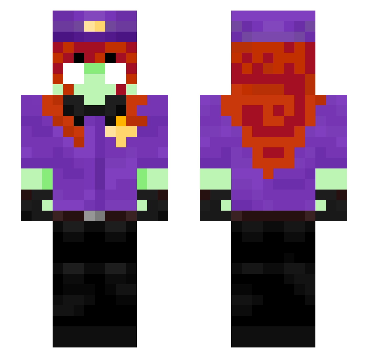 Boo_Bunny_ Minecraft skin, front and back view