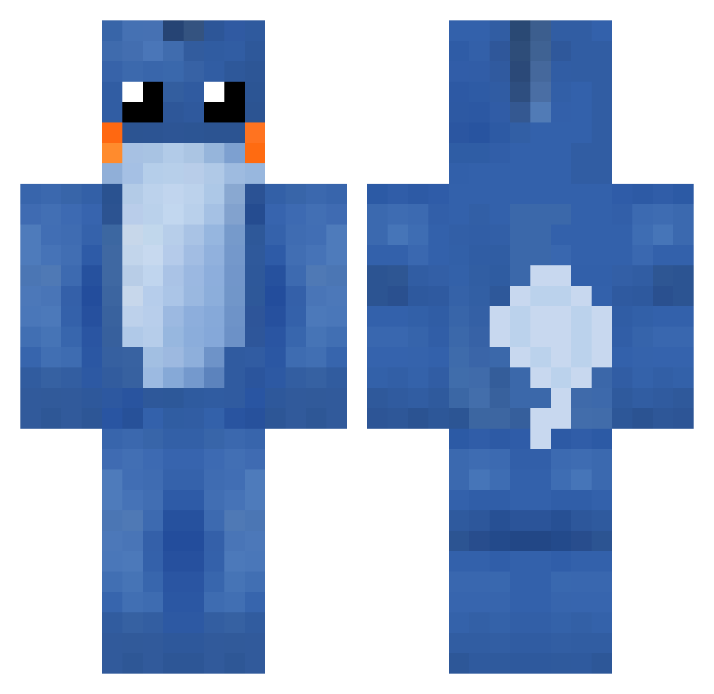 Buubor_Bunek Minecraft skin, front and back view