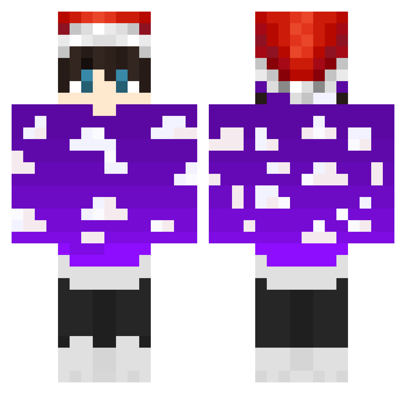 ScrapLaDb Minecraft skin, front and back view
