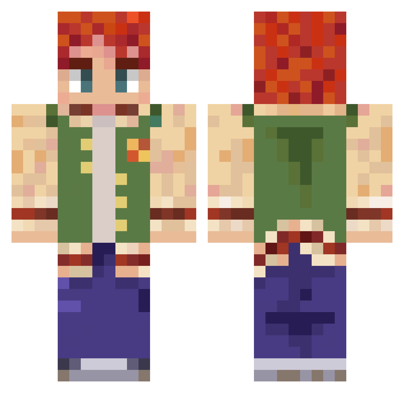 ThePootis7 Minecraft skin, front and back view