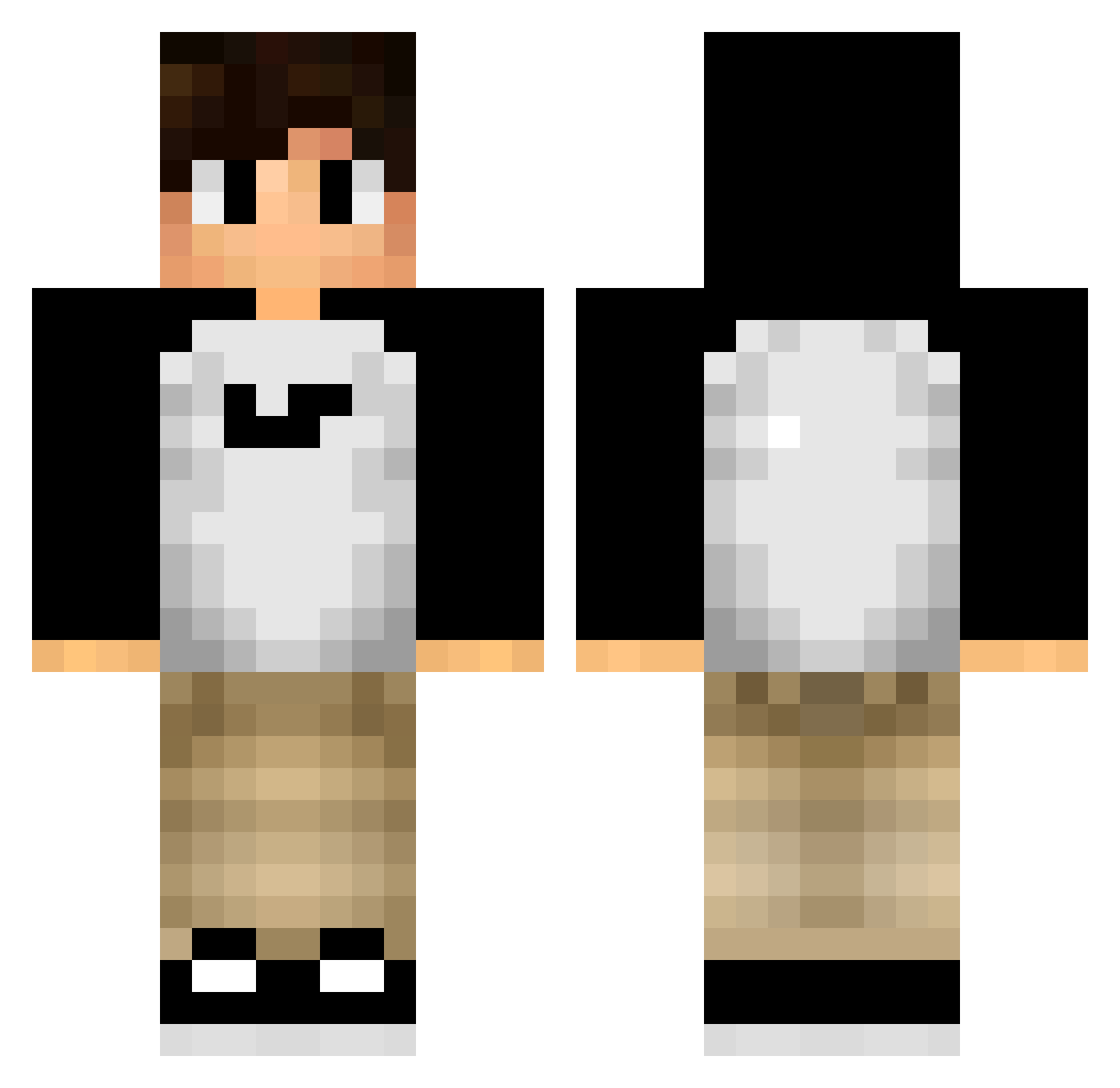 Sturma Minecraft skin, front and back view