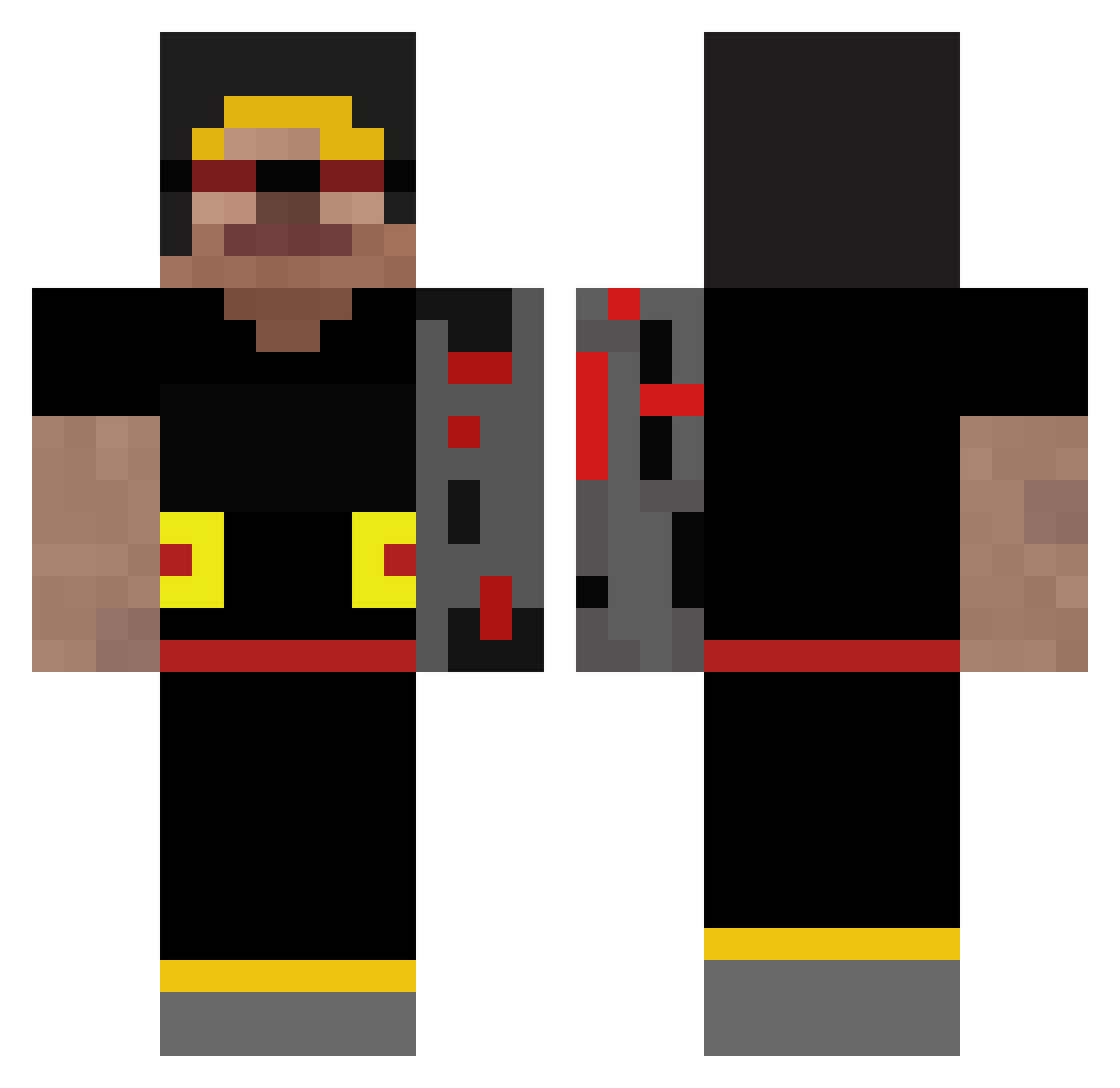 Przeqw123 Minecraft skin, front and back view