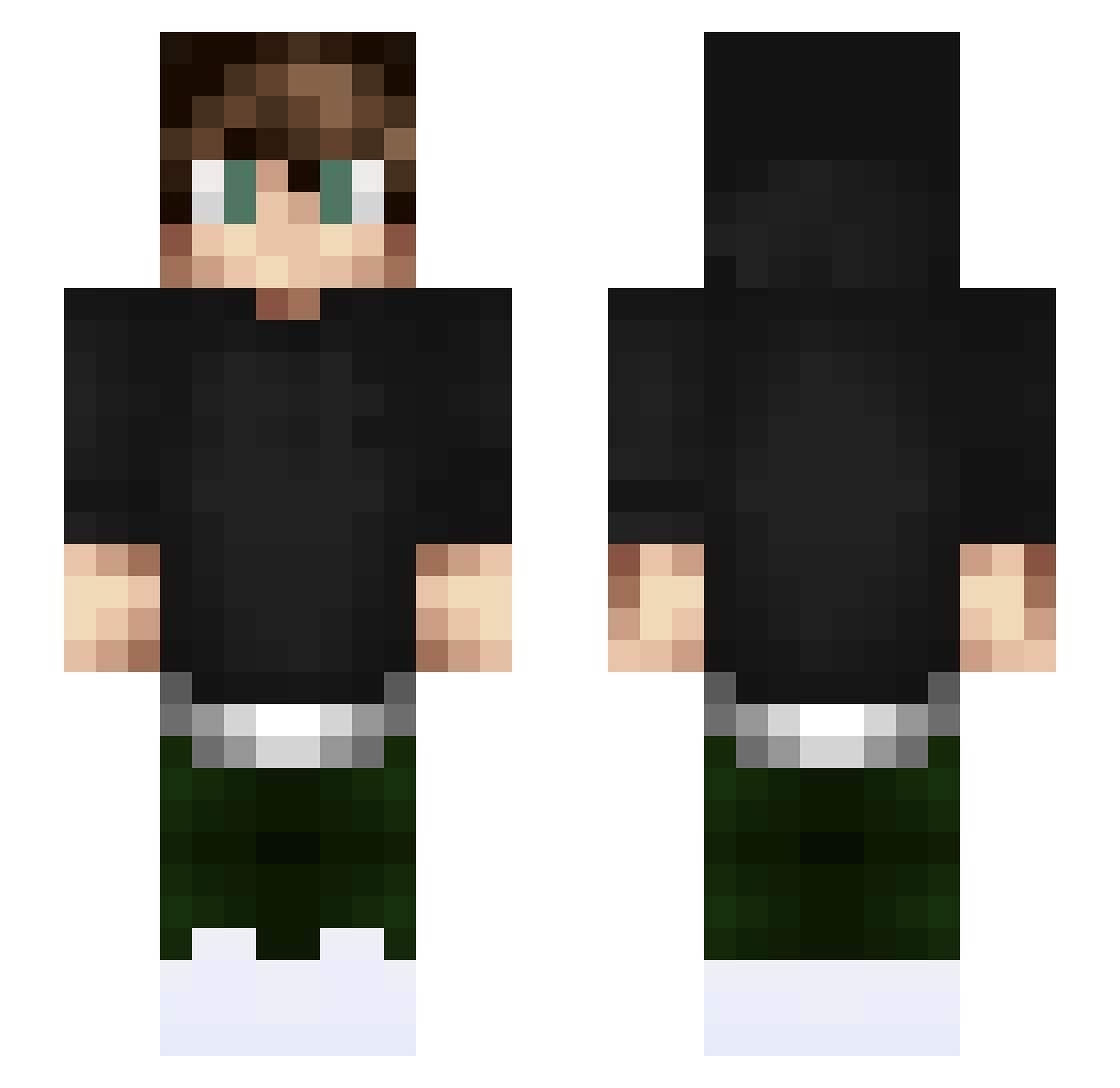 xBleedie Minecraft skin, front and back view