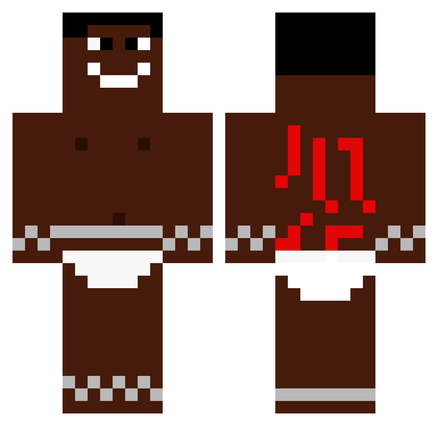 wavxy Minecraft skin, front and back view