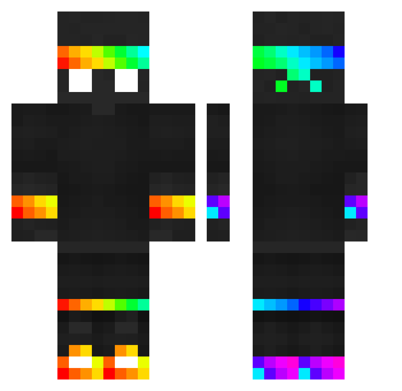 Diamant205 Minecraft skin, front and back view