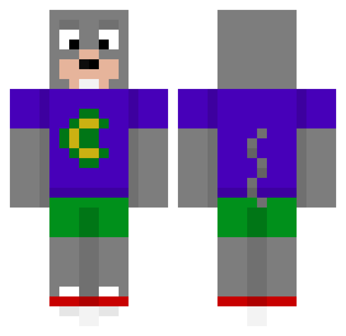 rat_bros Minecraft skin, front and back view