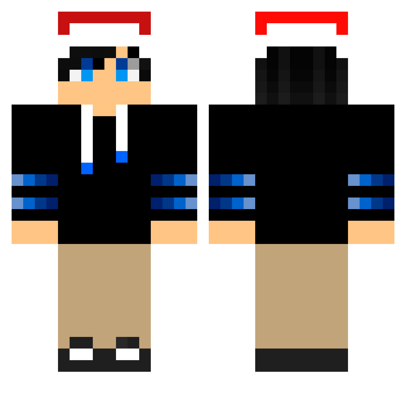 Drona Minecraft skin, front and back view