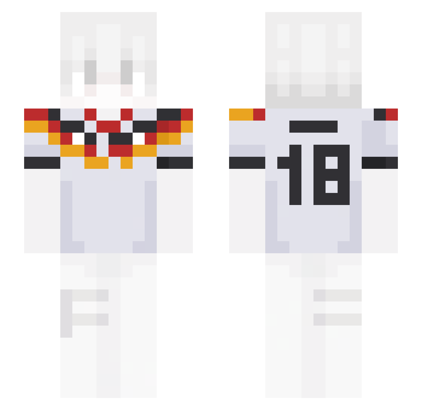 Squerkraut Minecraft skin, front and back view