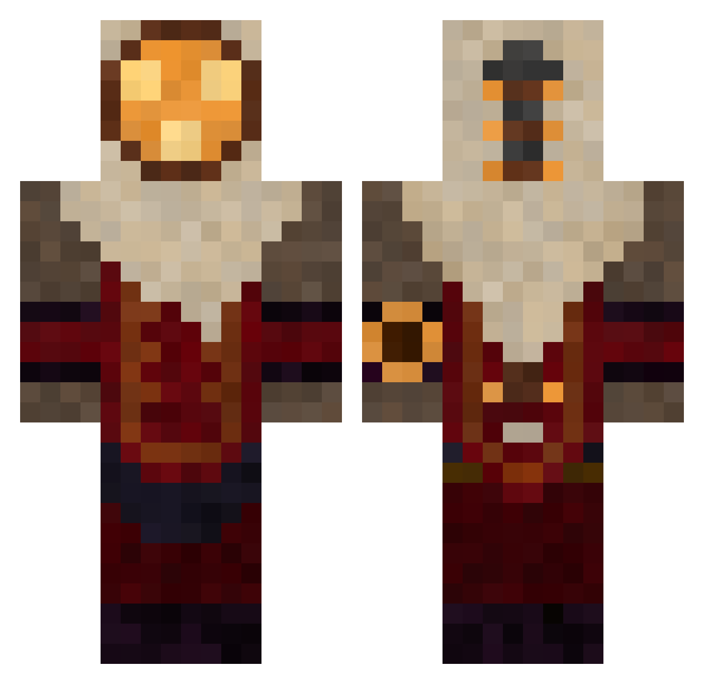 joshhuaa Minecraft skin, front and back view