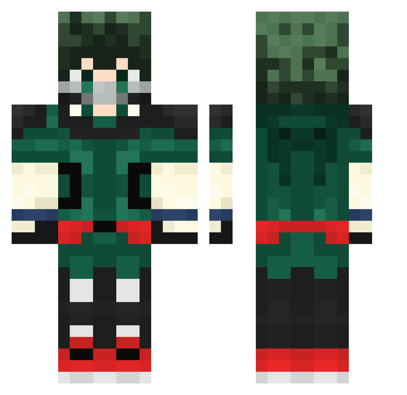 Thrap Minecraft skin, front and back view
