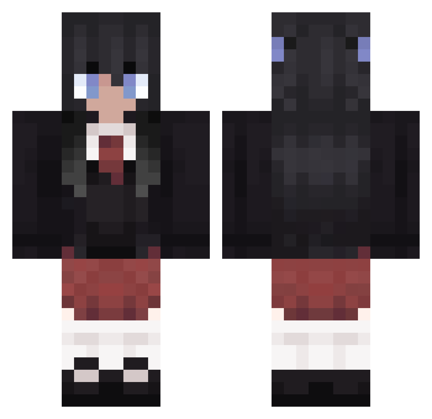 SolitariusLupus Minecraft skin, front and back view