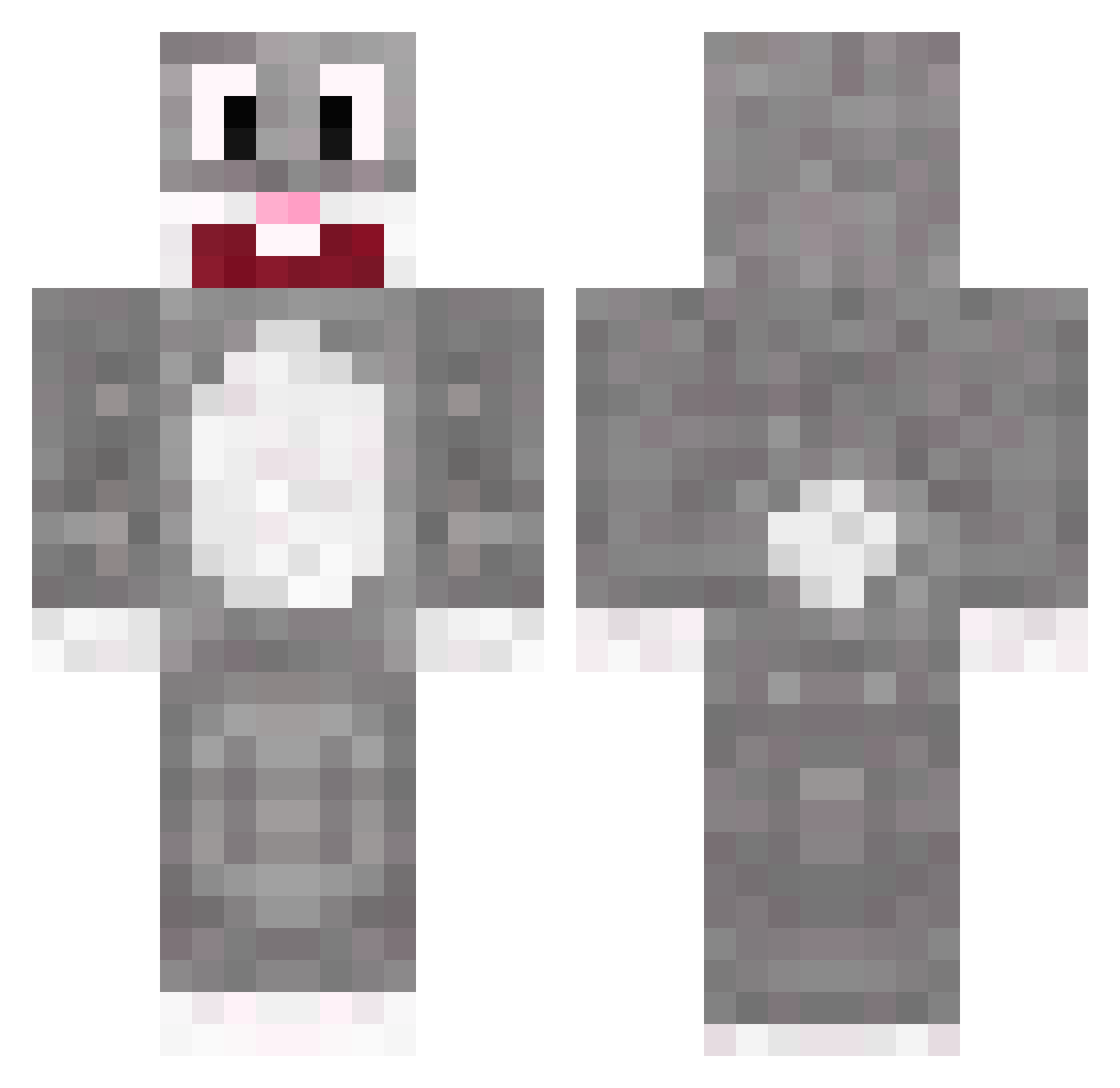 Lyriika Minecraft skin, front and back view