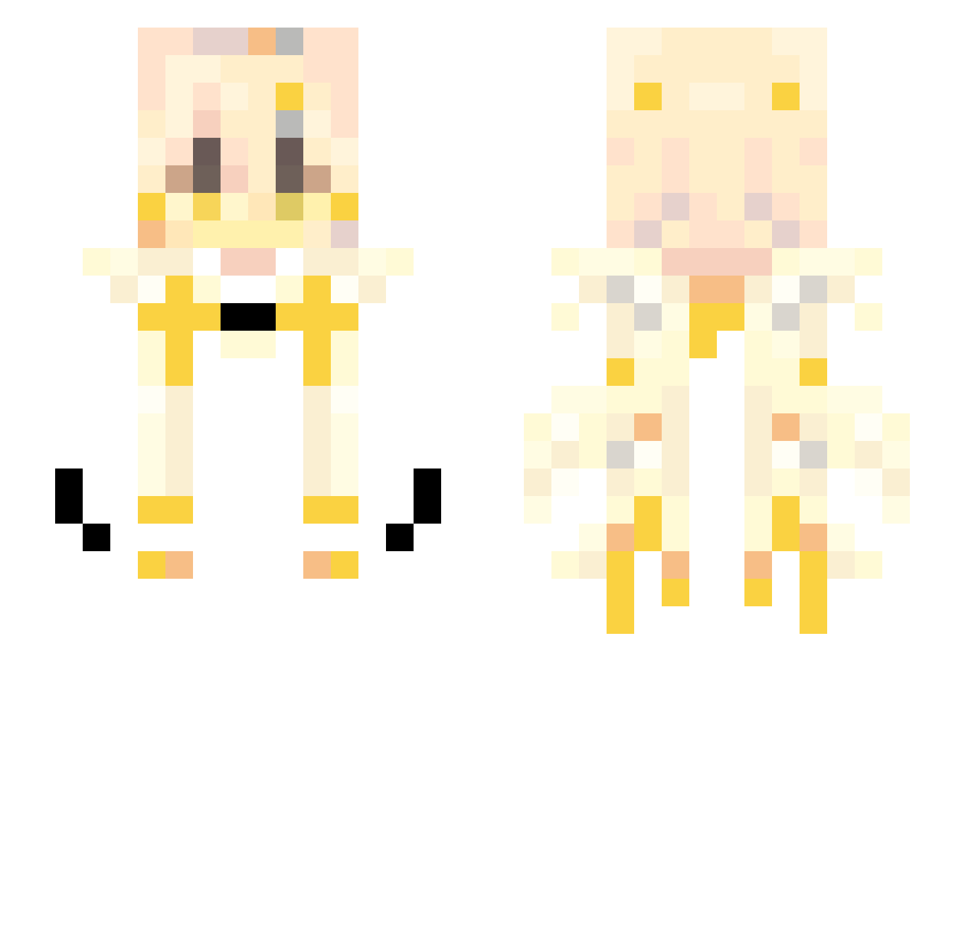 kimchaewon Minecraft skin, front and back view