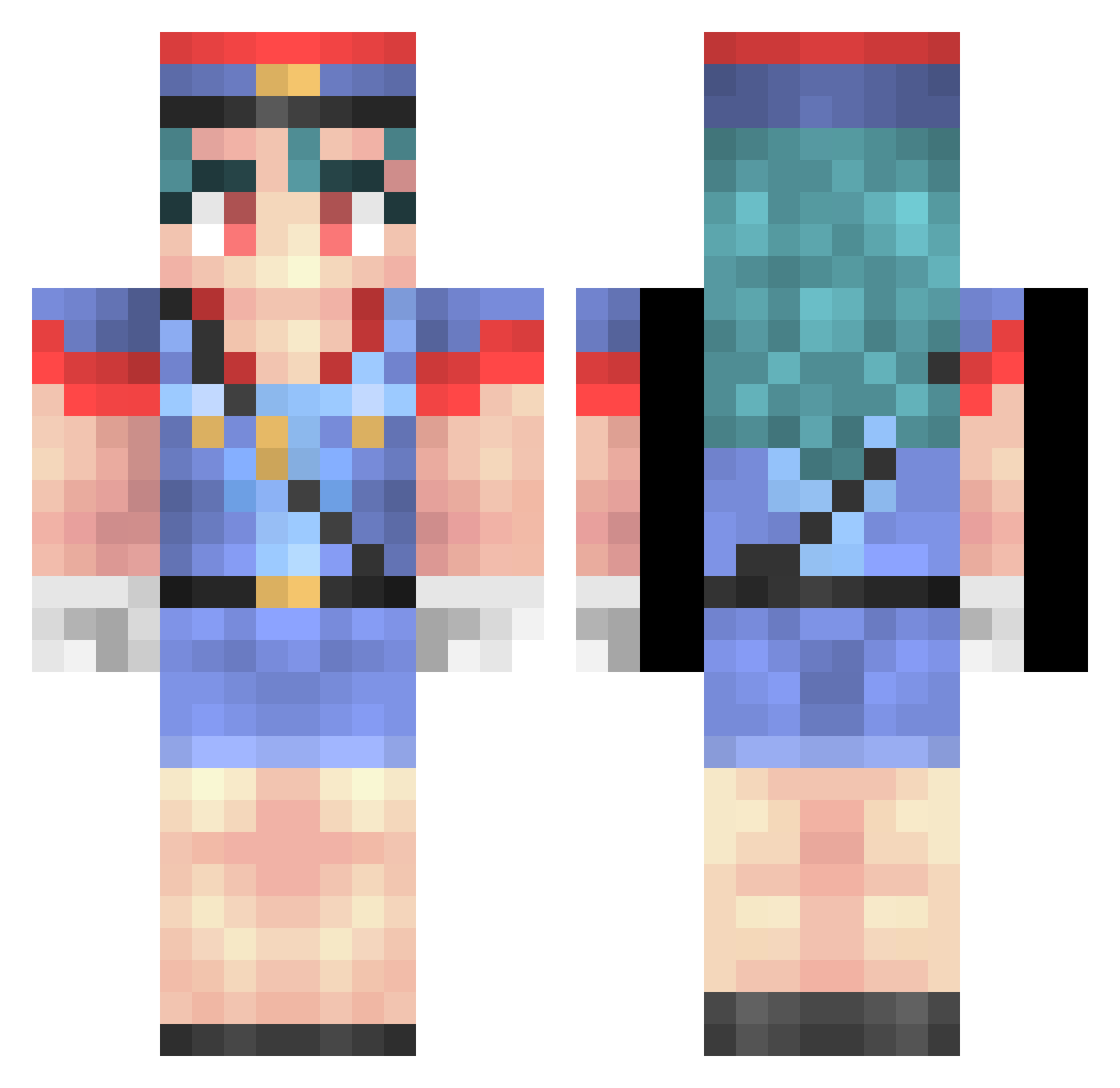 Officer_Jen Minecraft skin, front and back view