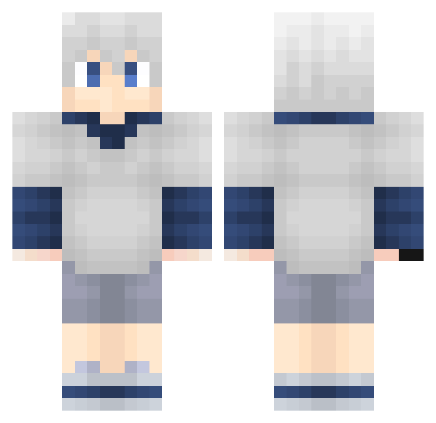 jaqcb Minecraft skin, front and back view