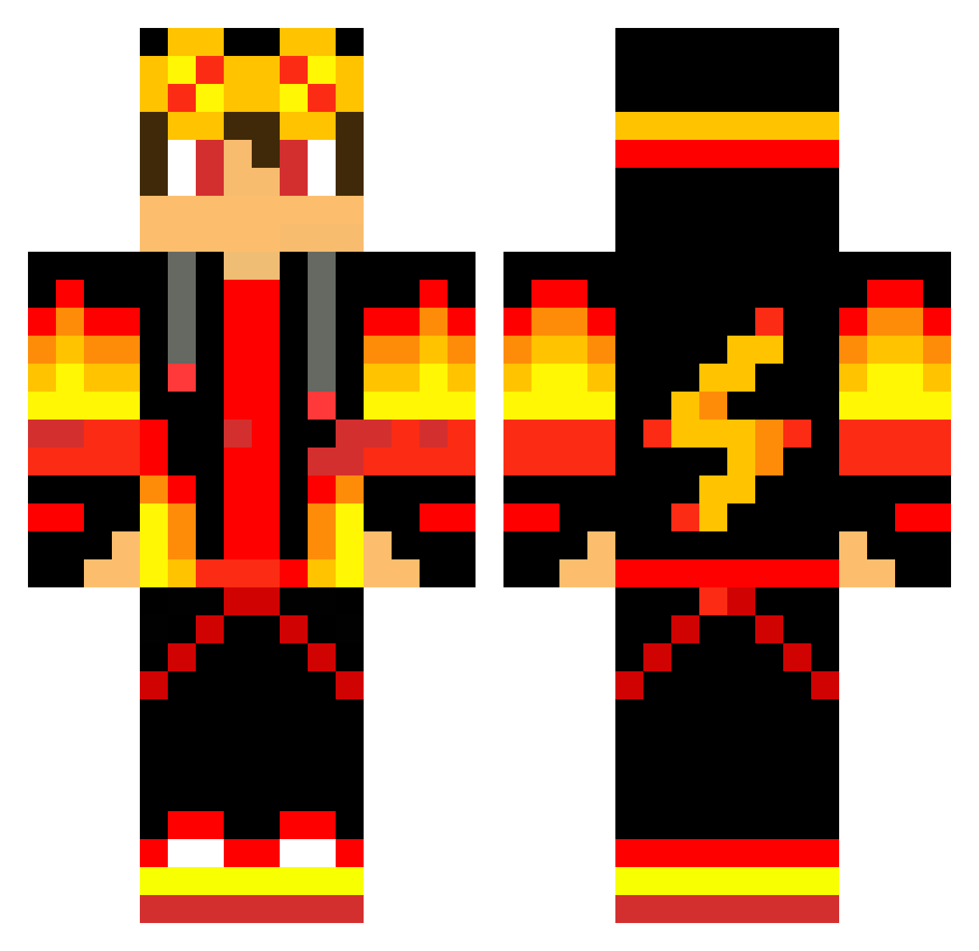 Empty945 Minecraft skin, front and back view