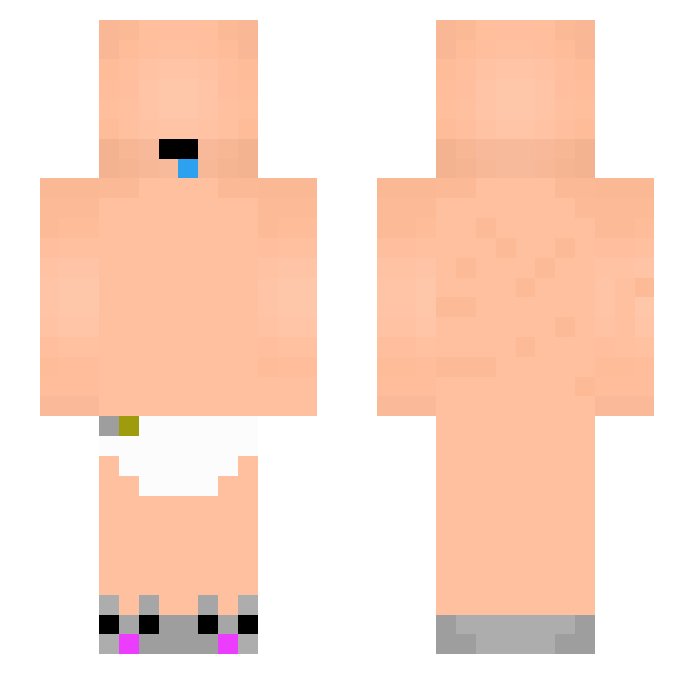nugytran Minecraft skin, front and back view
