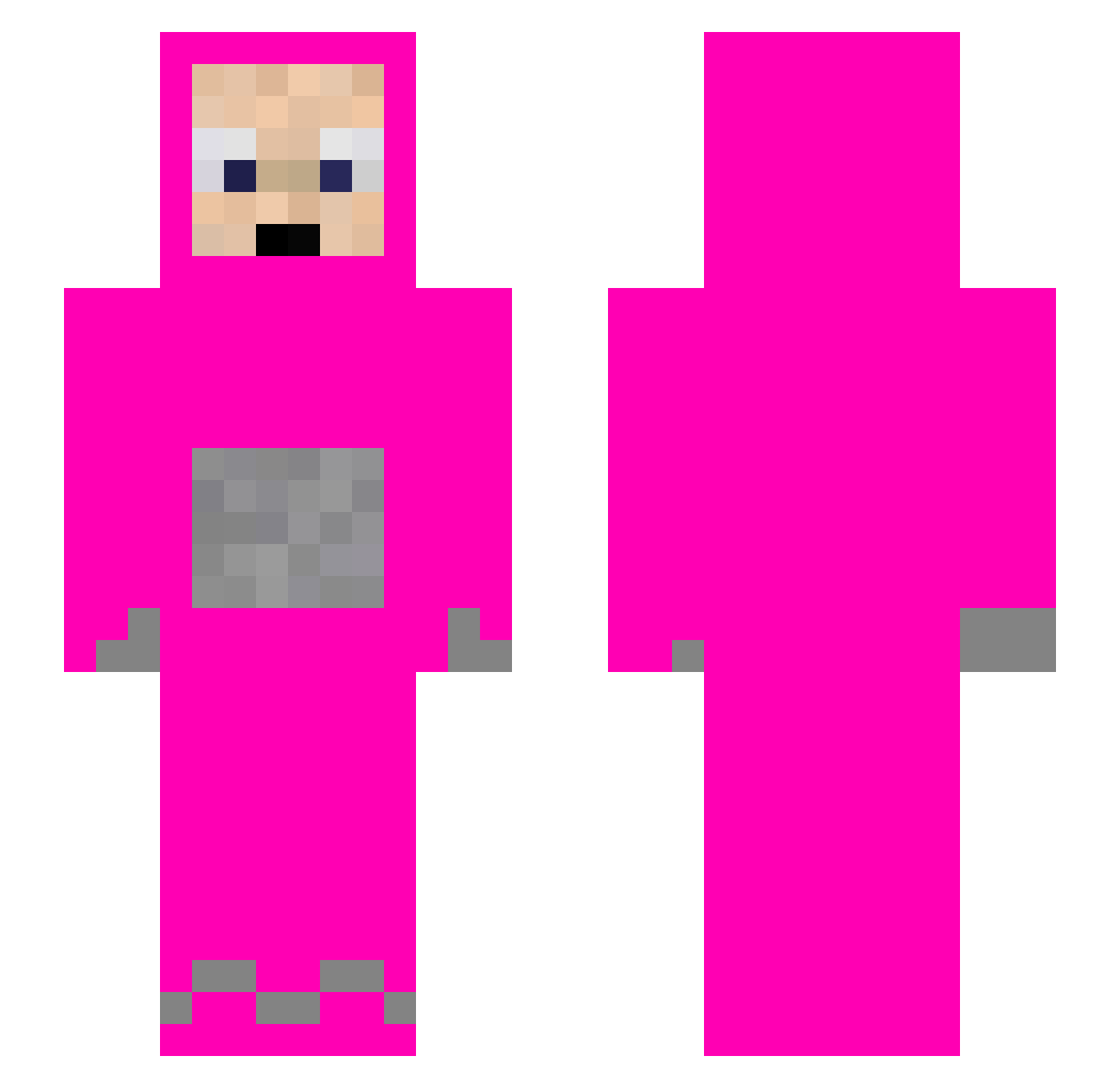 Biol Minecraft skin, front and back view