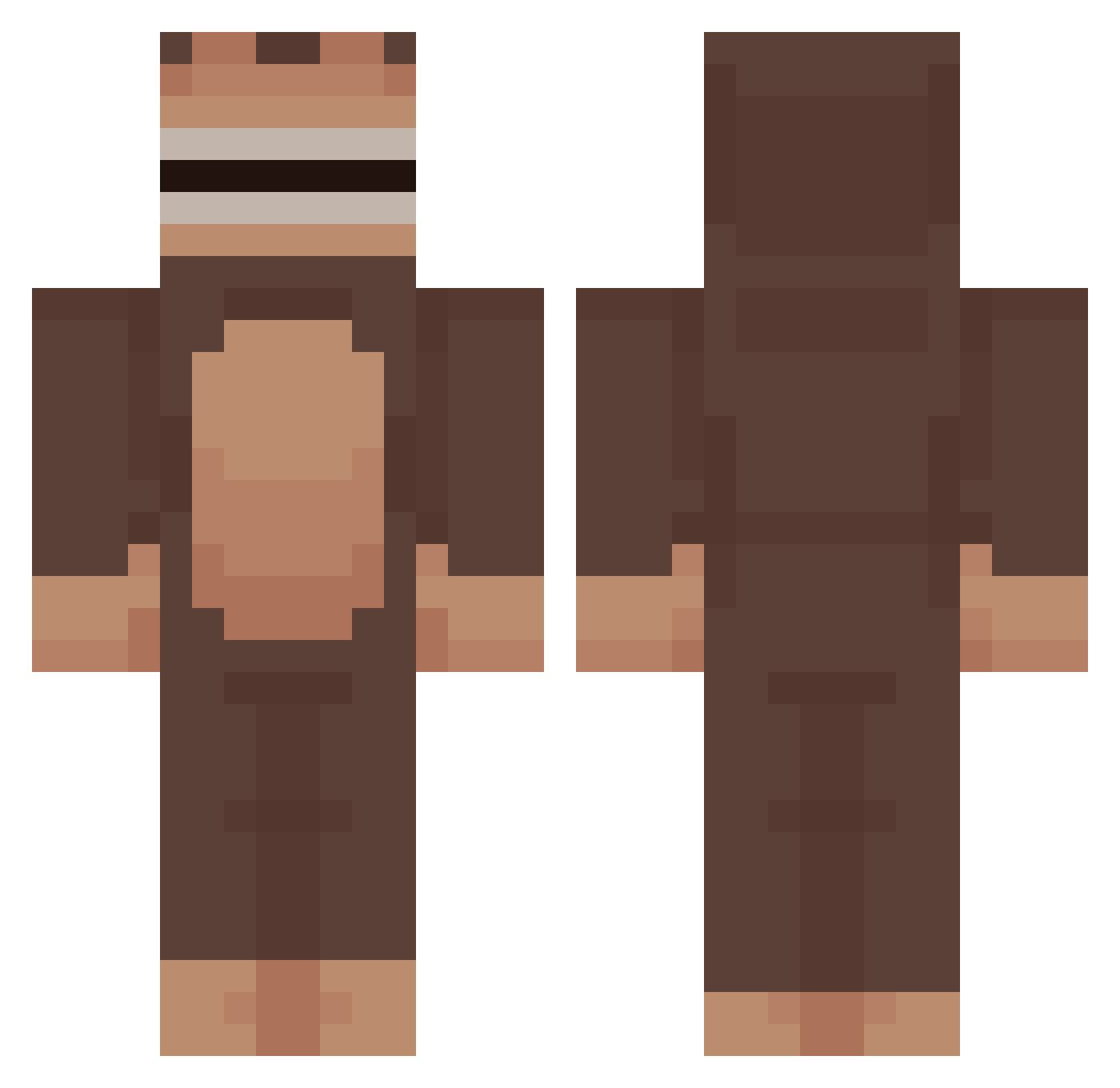 Sopeeeel Minecraft skin, front and back view